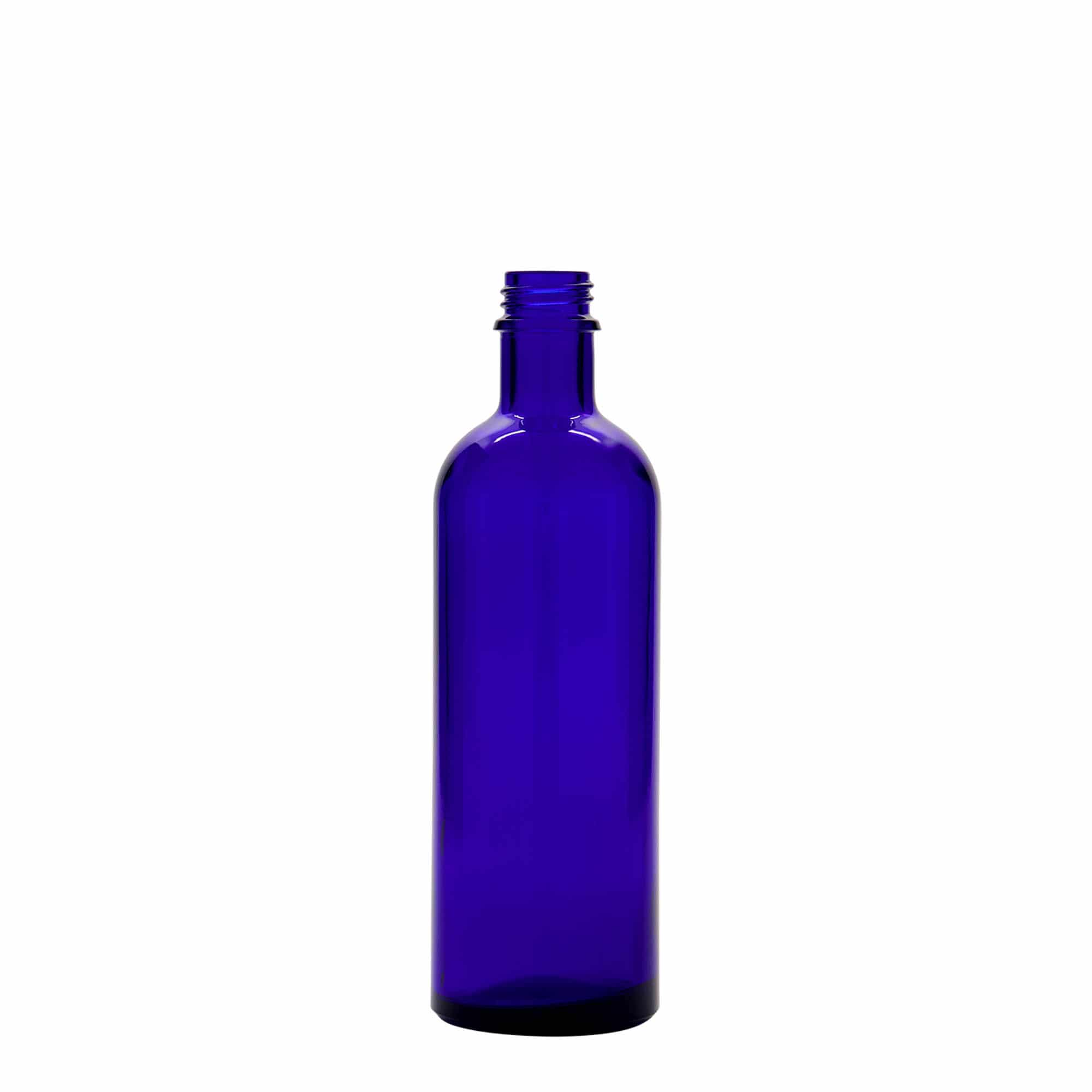 200 ml Medizinflasche, Glas, royalblau, Mündung: DIN 22