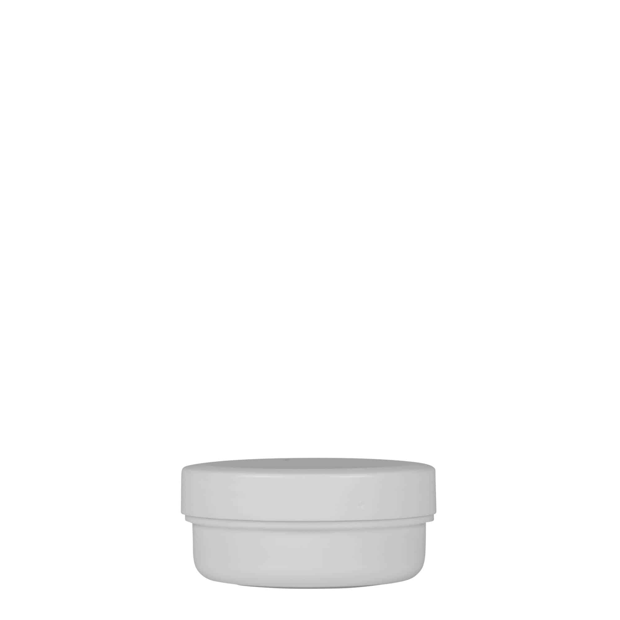 12 ml Kunststoffdose 'White Line', PP, weiß, Mündung: Schraubverschluss
