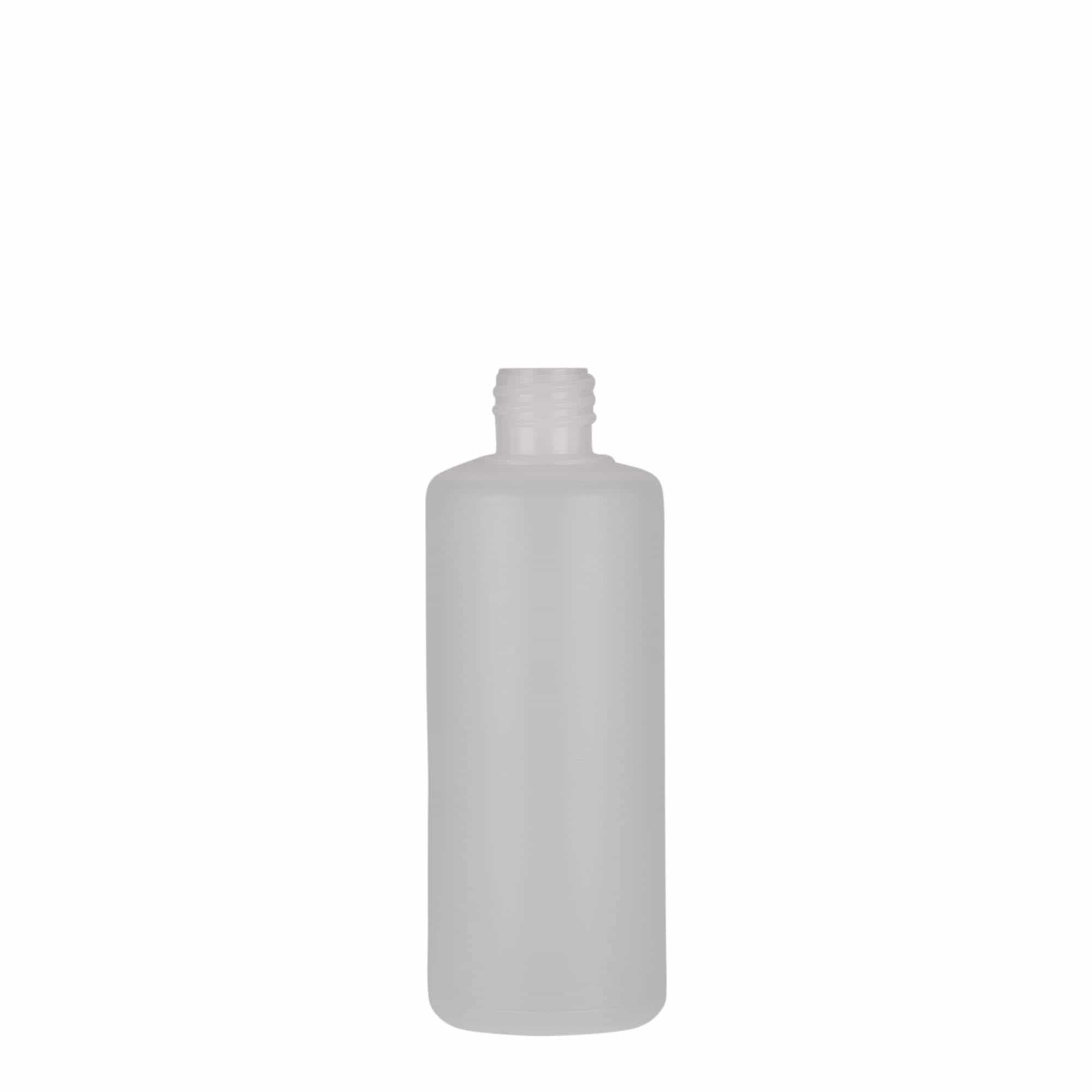 100 ml Rundflasche, PE-Kunststoff, natur, Mündung: Schraubverschluss