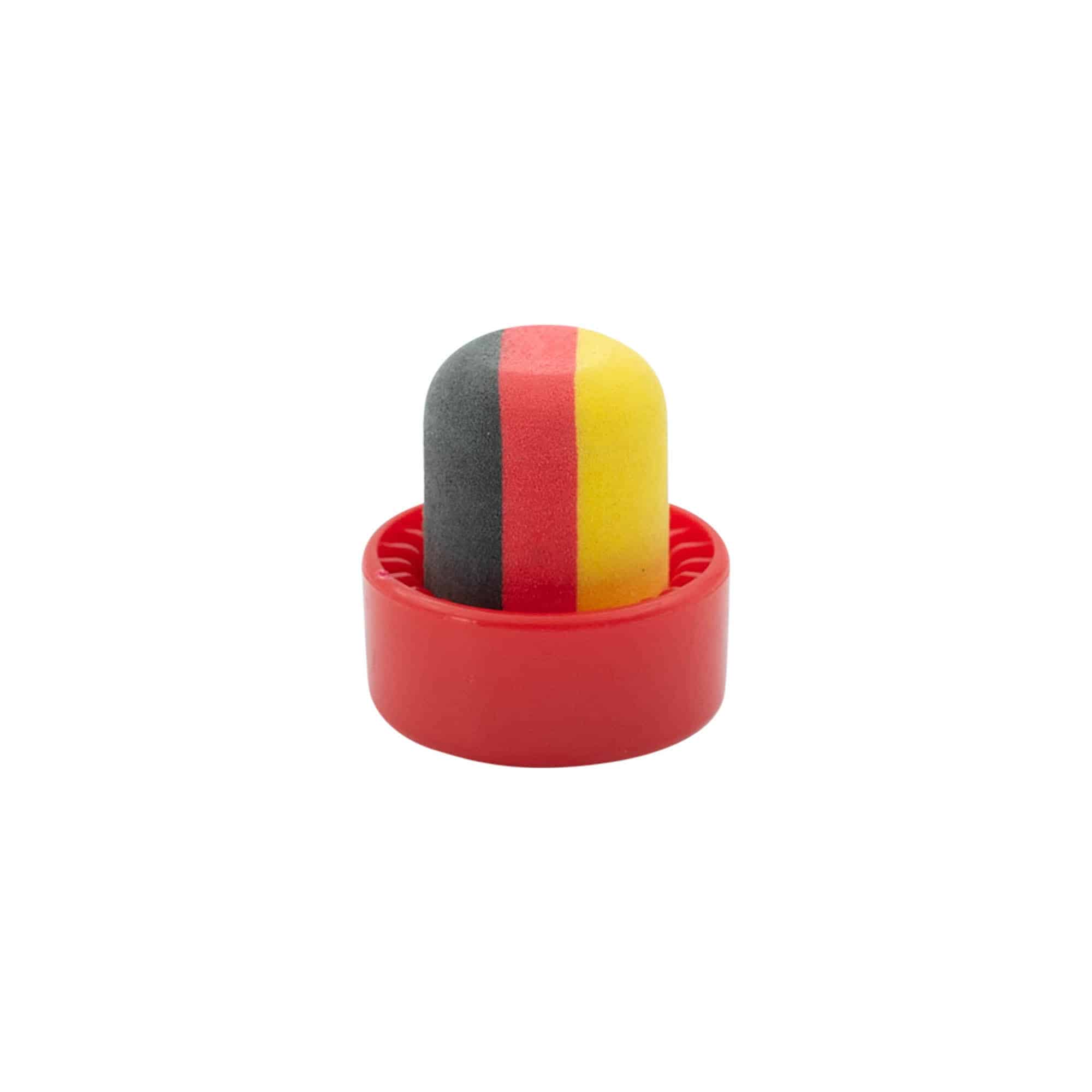 Griffkorken 19 mm 'Deutschland', Kunststoff, mehrfarbig, für Mündung: Kork