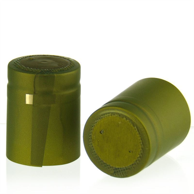 Schrumpfkapsel 32x41, PVC-Kunststoff, olivgrün