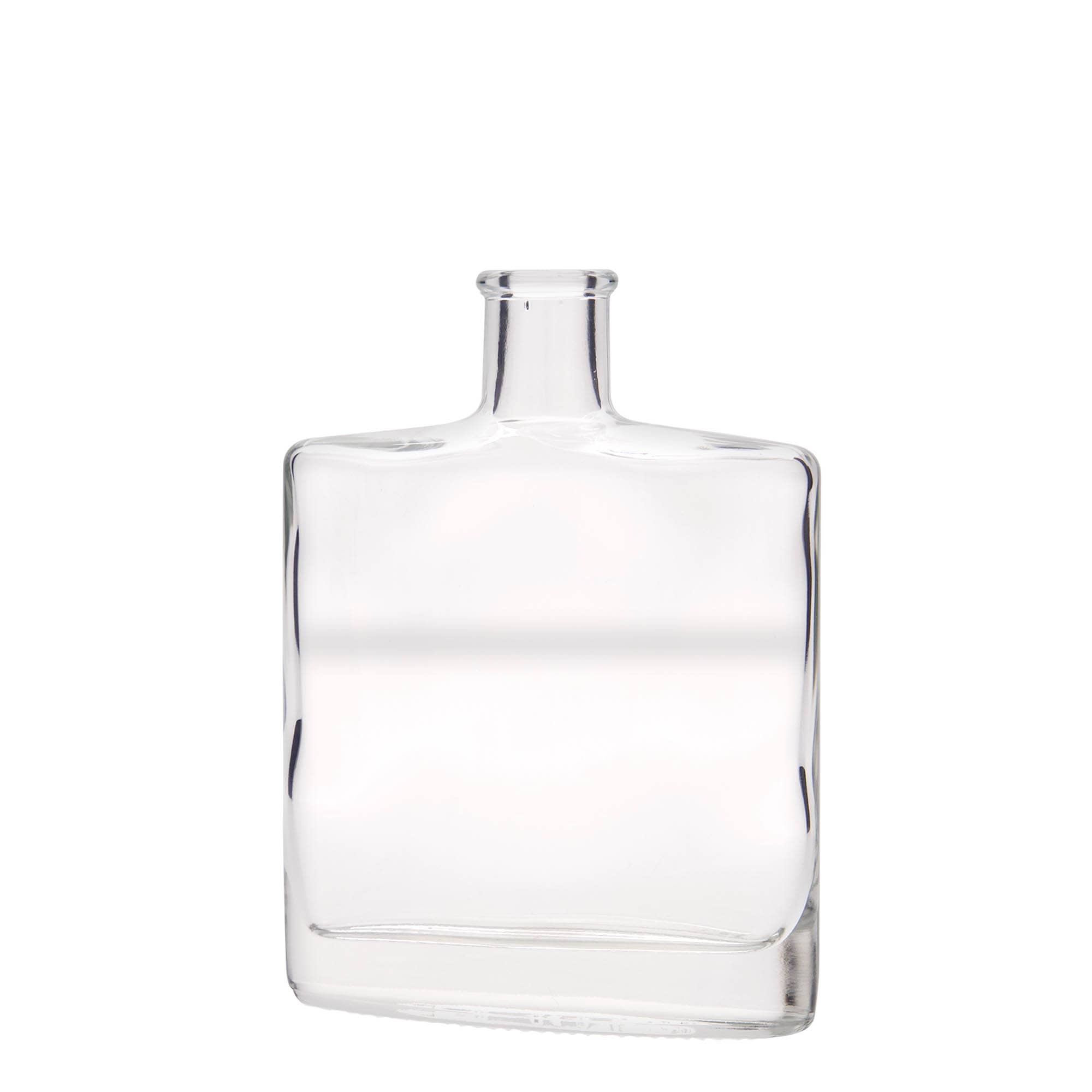 350 ml Glasflasche 'Zorbas', oval, Mündung: Kork