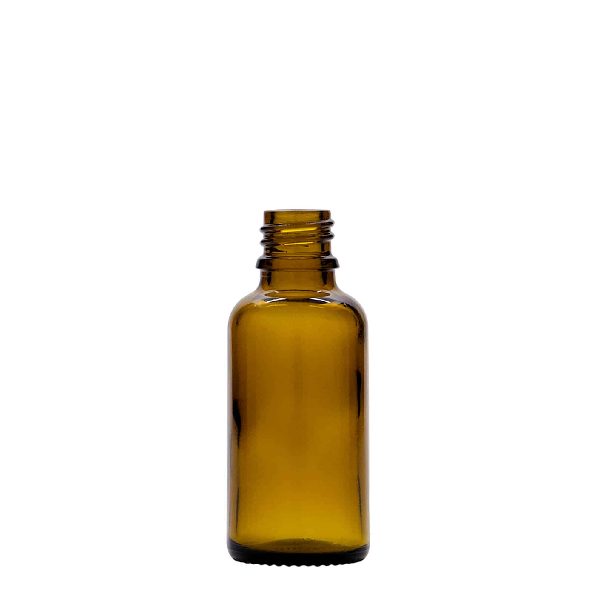 30 ml Pipettenflasche Medizin, Glas, braun, Mündung: DIN 18