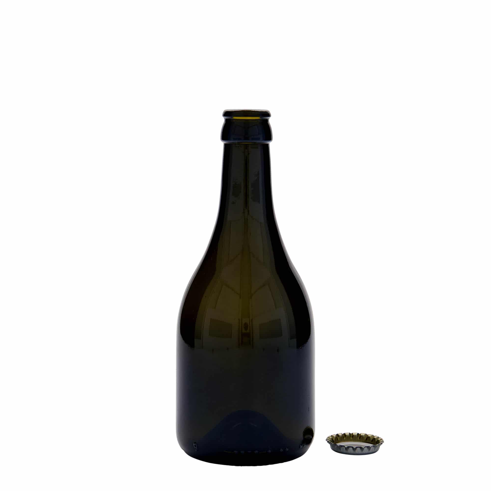 330 ml Bierflasche 'Horta', Glas, antikgrün, Mündung: Kronkorken