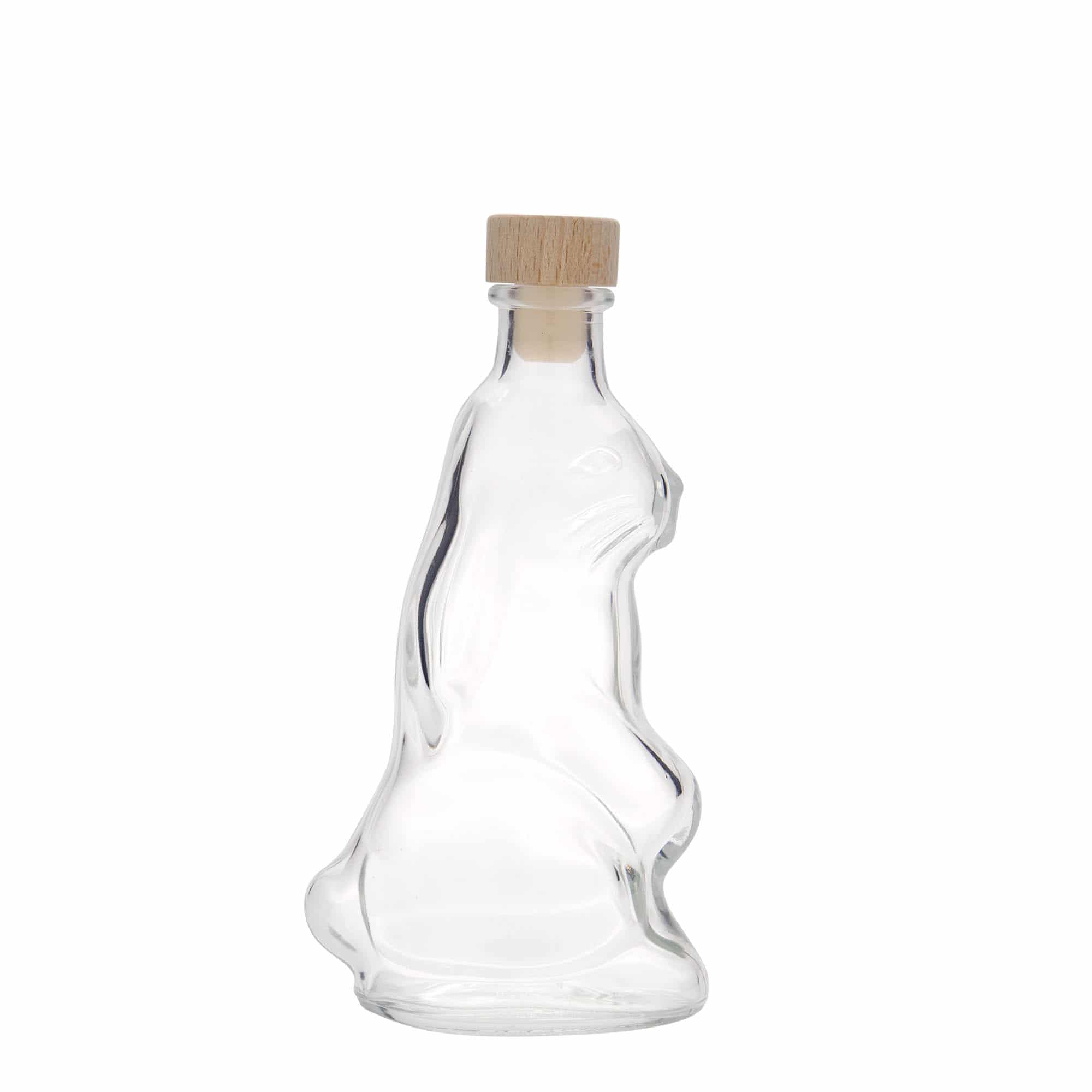 200 ml Glasflasche 'Hase', Mündung: Kork