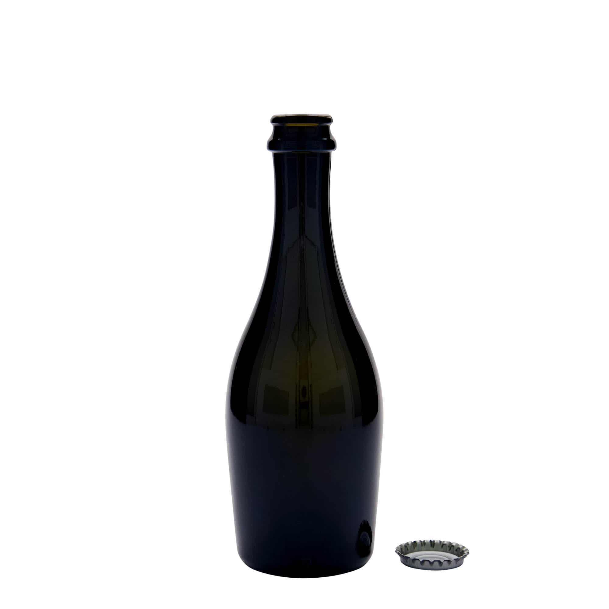 330 ml Sektflasche 'Carmen', Glas, antikgrün, Mündung: Kronkorken