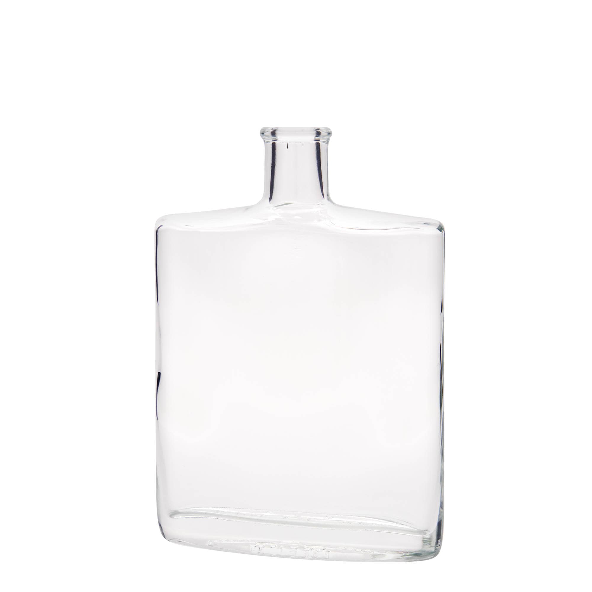 500 ml Glasflasche 'Zorbas', oval, Mündung: Kork