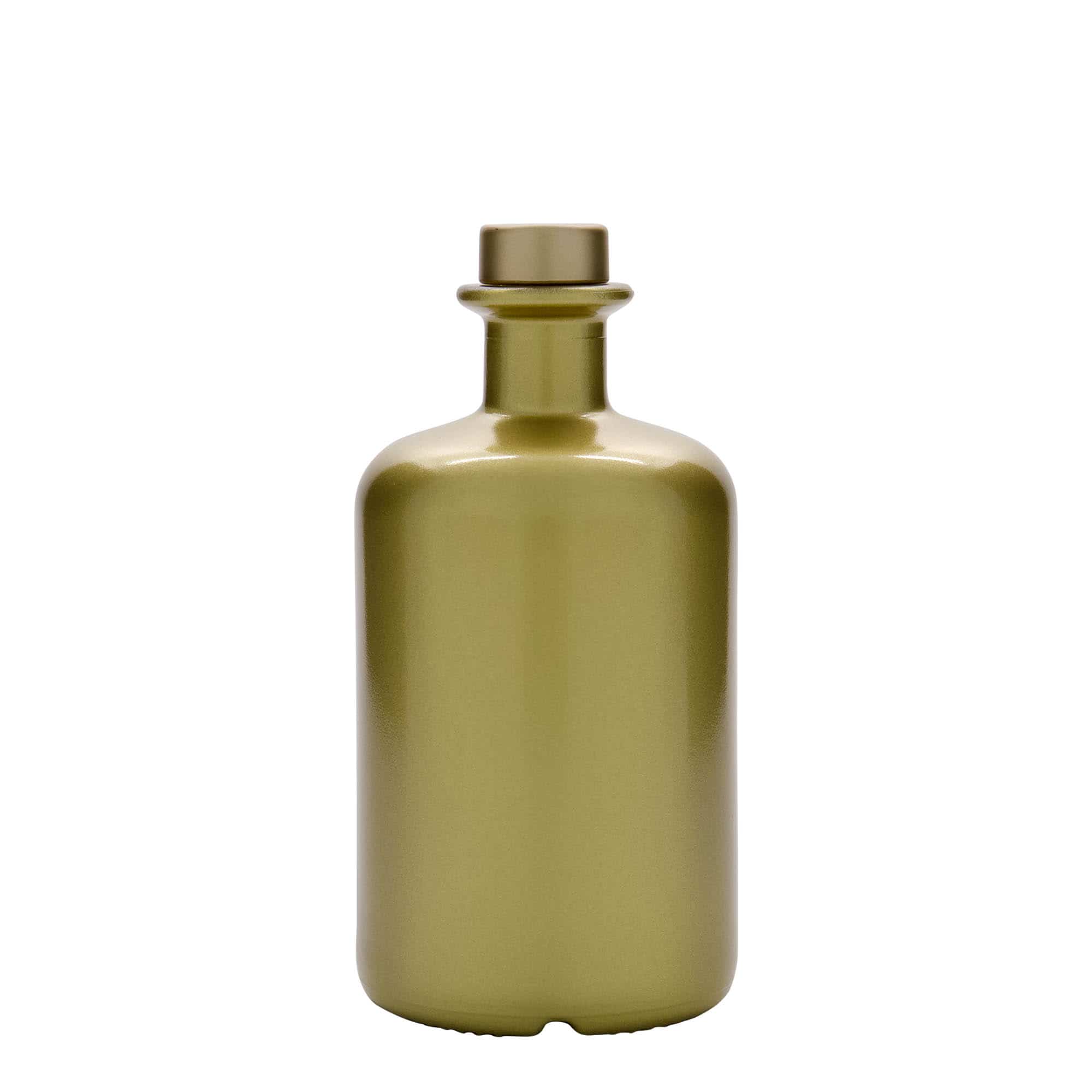 500 ml Glasflasche Apotheker, gold, Mündung: Kork