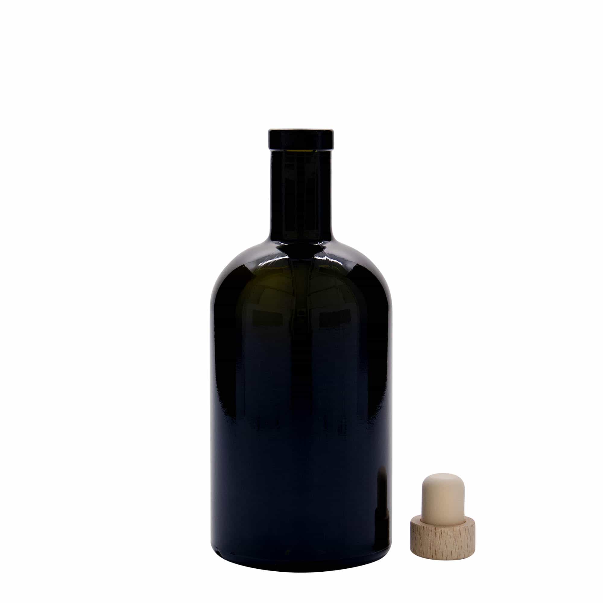 500 ml Glasflasche 'Farmacia', antikgrün, Mündung: Kork