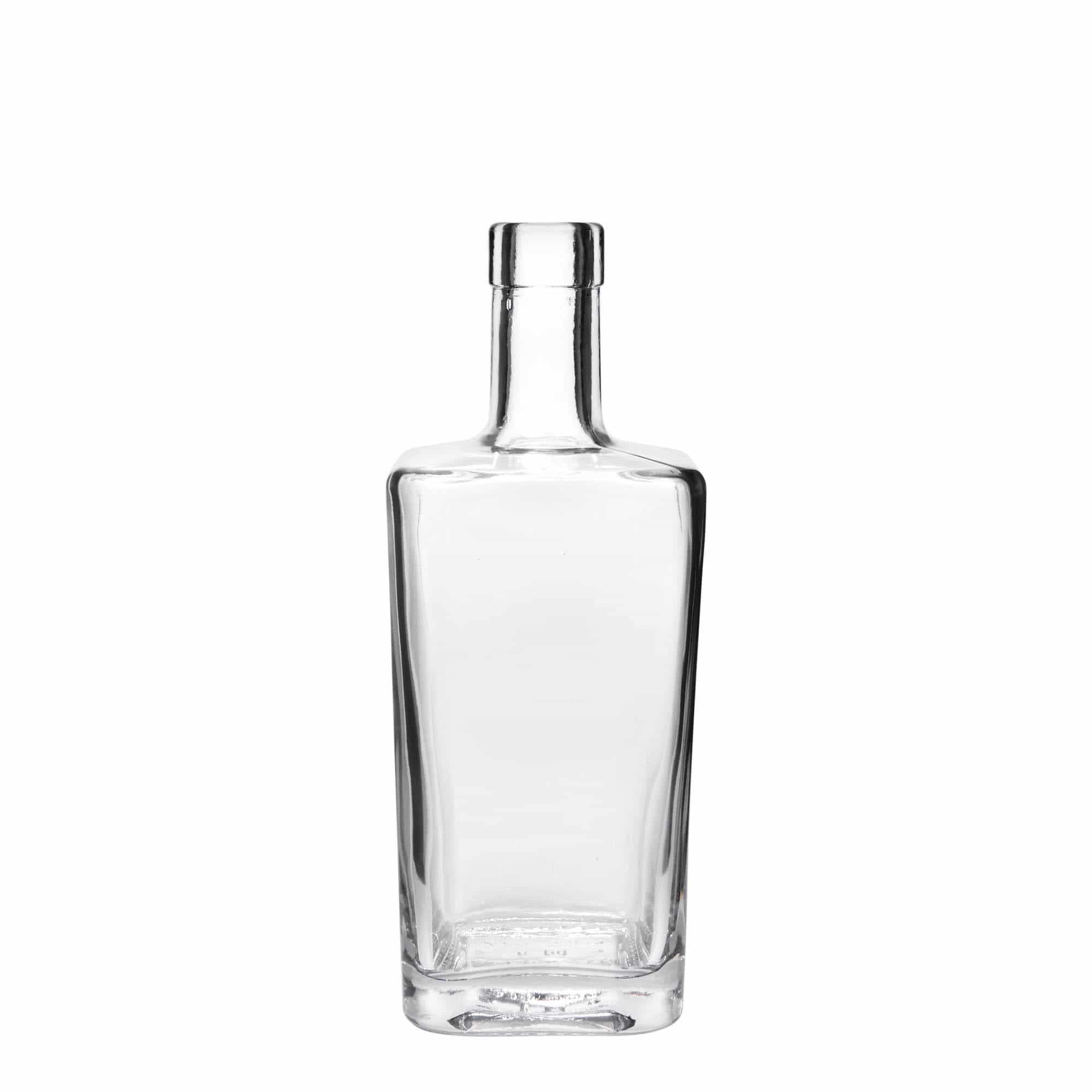 500 ml Glasflasche 'Noel', quadratisch, Mündung: Kork