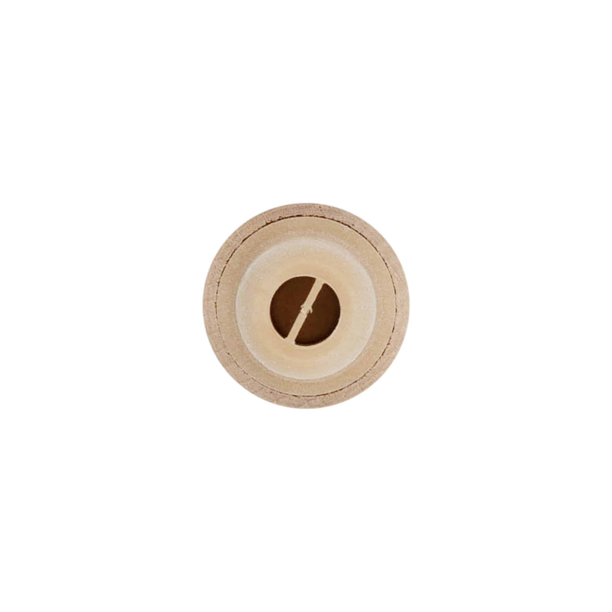 Griffkorken mit Dosieröffnung 19 mm, Kunststoff-Holz, beige, für Mündung: Kork
