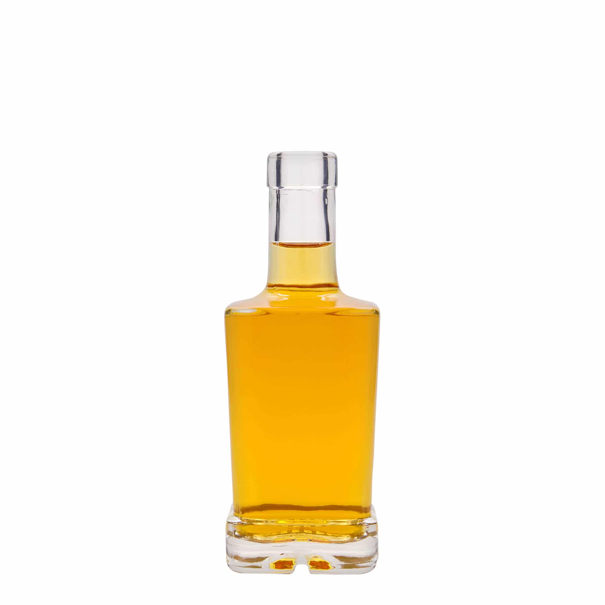250 ml Glasflasche 'Rene', quadratisch, Mündung: Kork