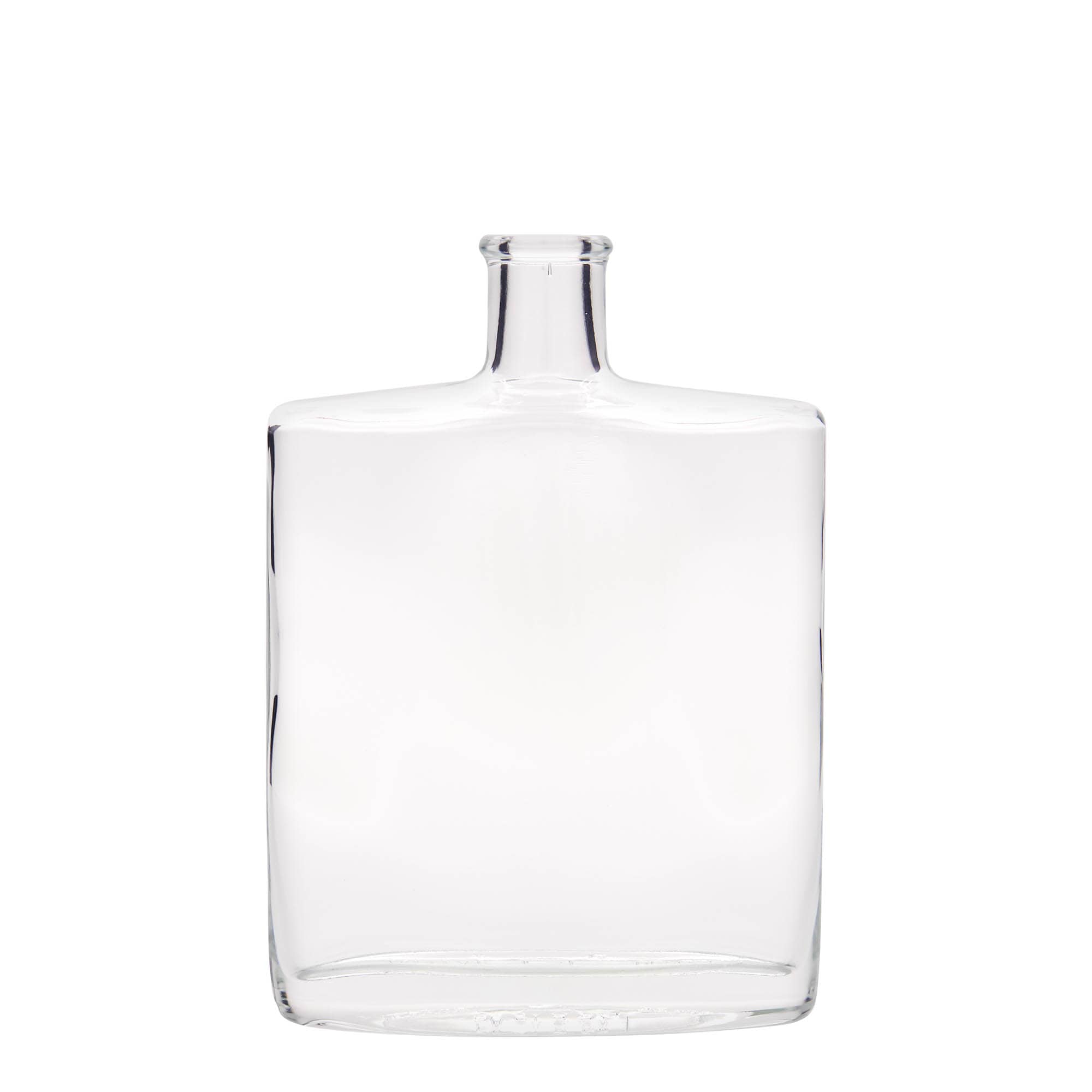 500 ml Glasflasche 'Zorbas', oval, Mündung: Kork