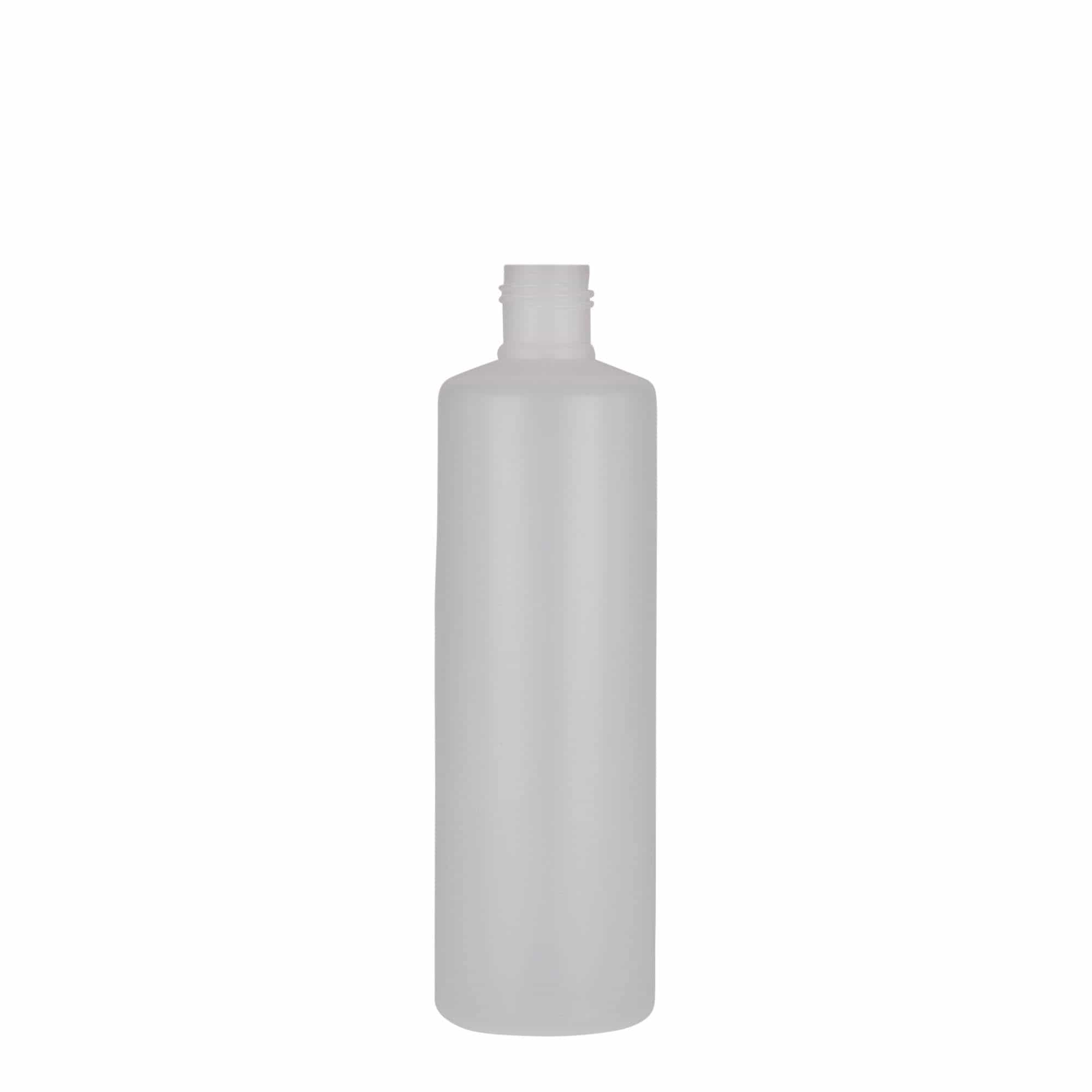 250 ml Rundflasche, PE-Kunststoff, natur, Mündung: Schraubverschluss