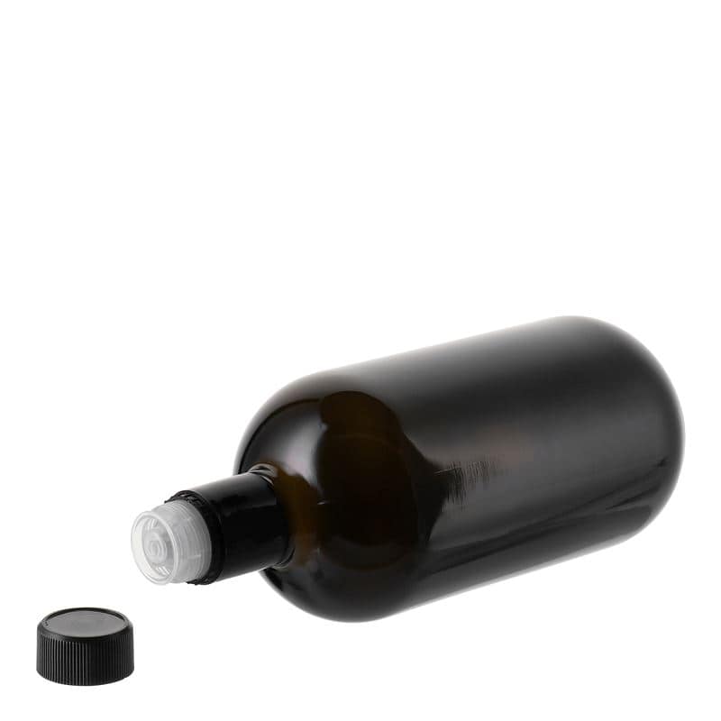 750 ml Essig-/Ölflasche 'Biolio', Glas, antikgrün, Mündung: DOP