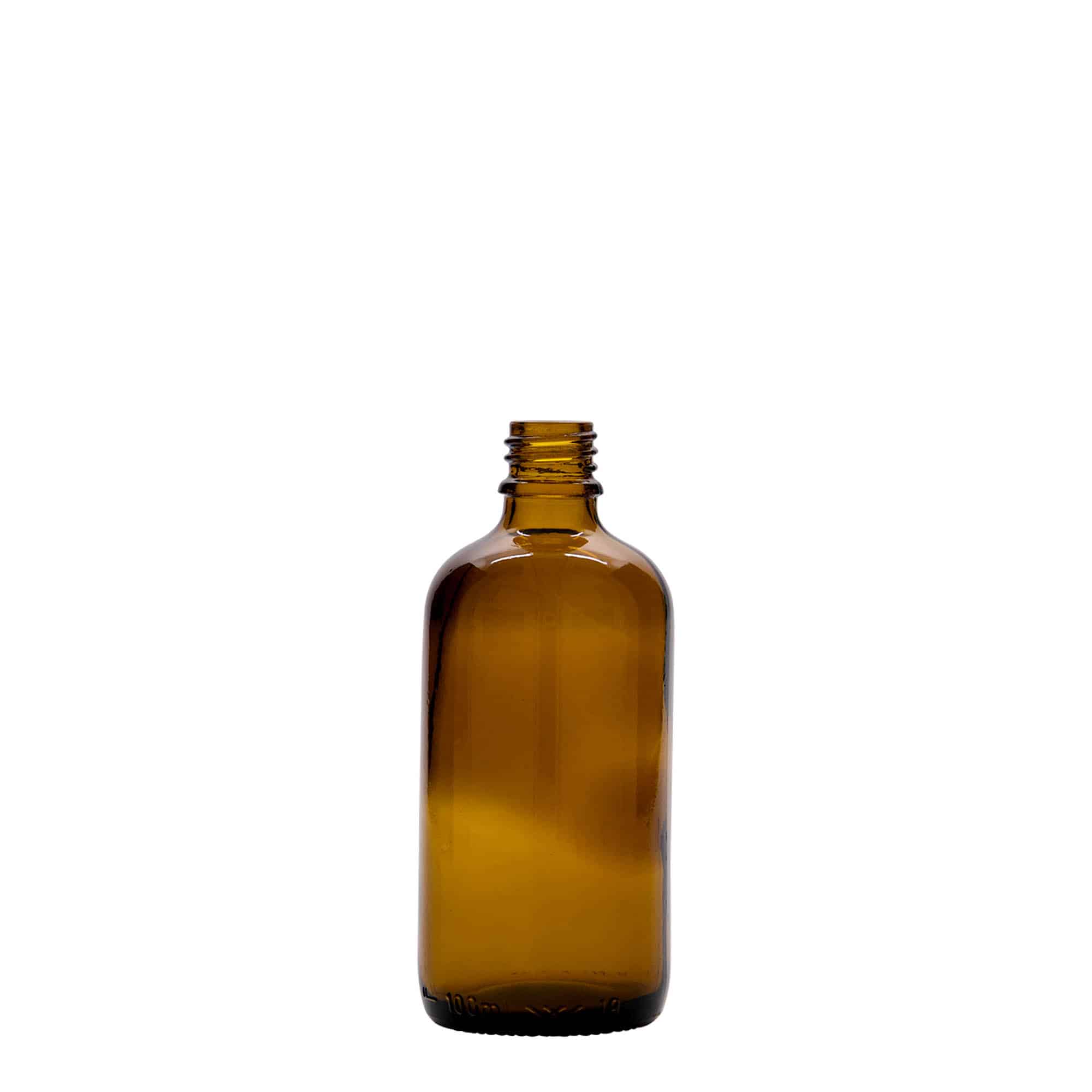 100 ml Medizinflasche, Glas, braun, Mündung: DIN 18
