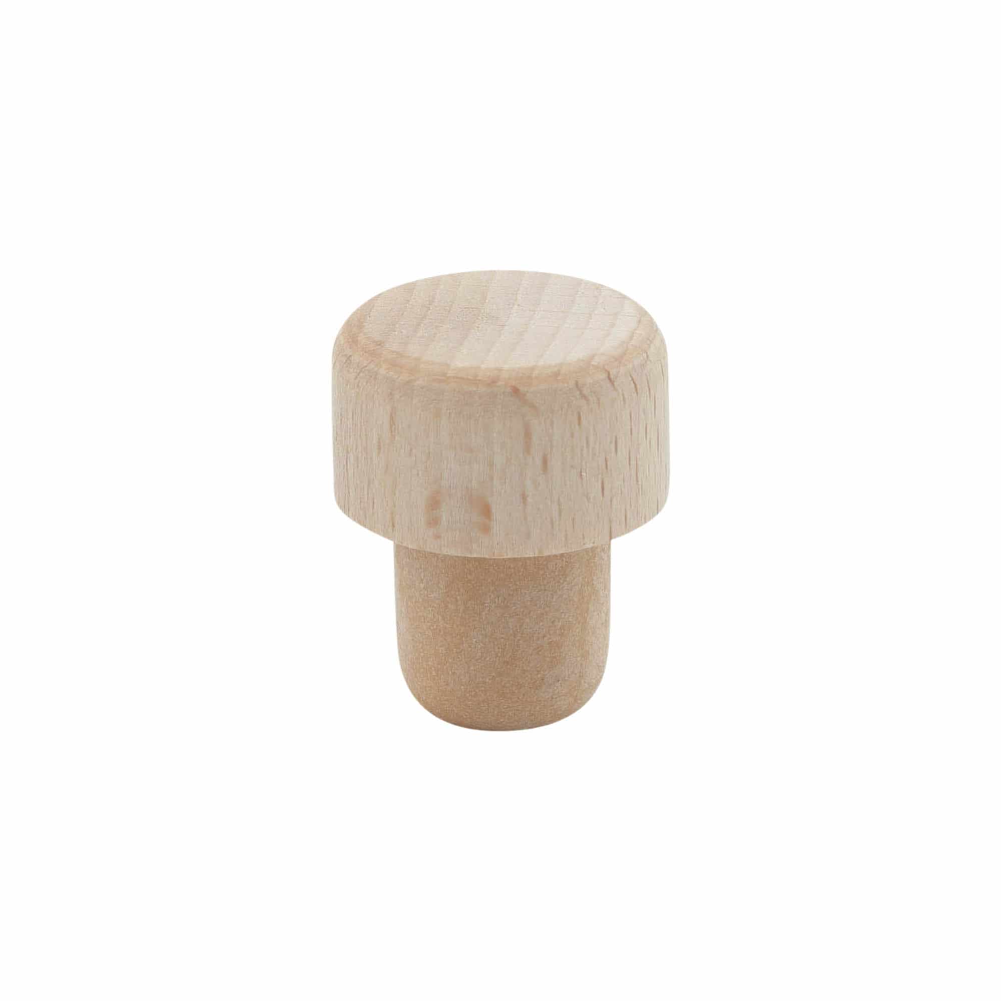 Griffkorken mit Dosieröffnung 19 mm, Kunststoff-Holz, beige, für Mündung: Kork