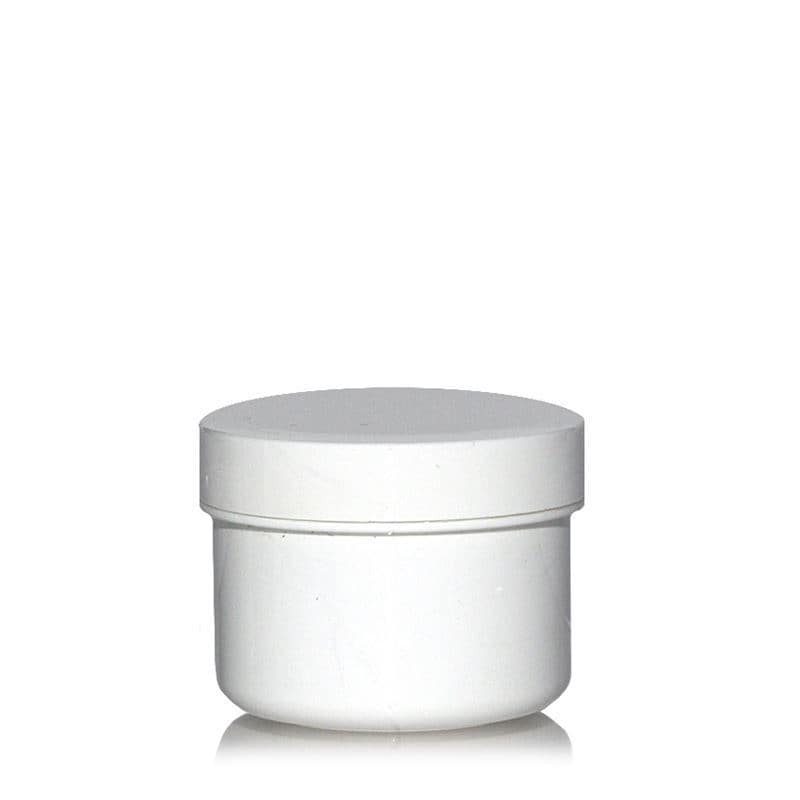35 ml Kunststoffdose 'White Line', PP, weiß, Mündung: Schraubverschluss