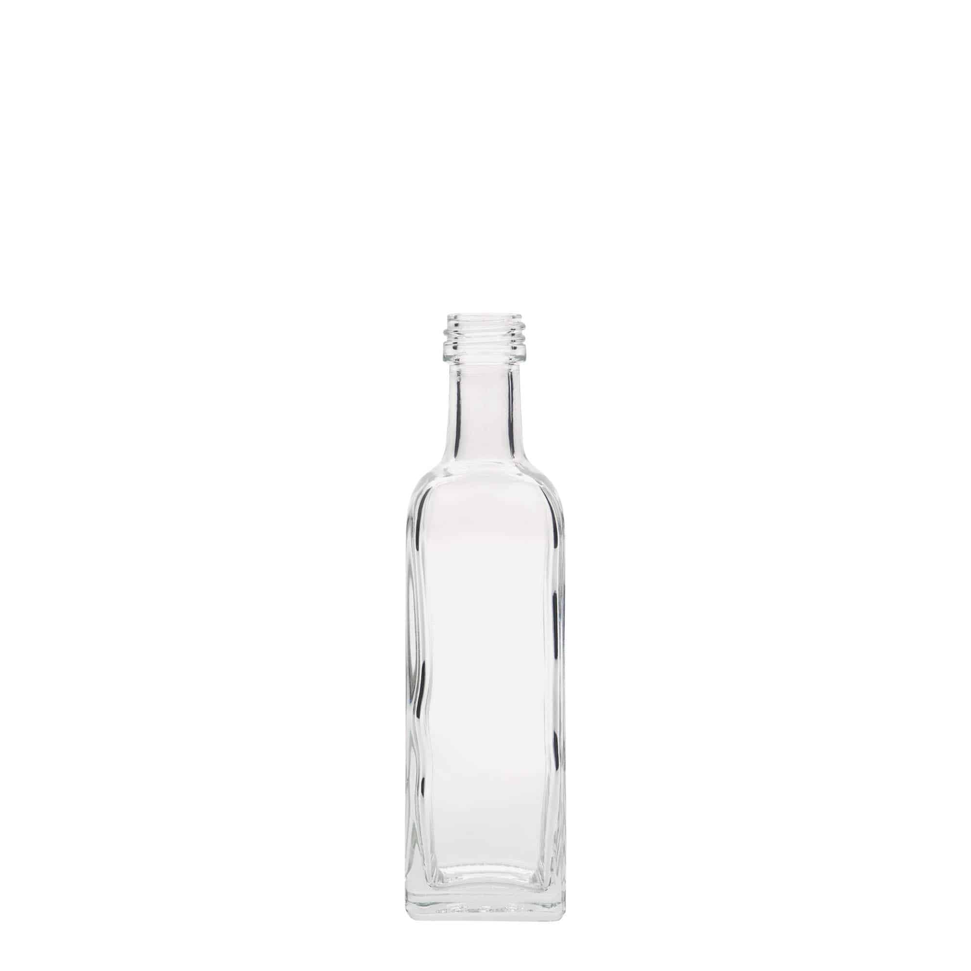 60 ml Glasflasche 'Marasca', quadratisch, Mündung: PP 18
