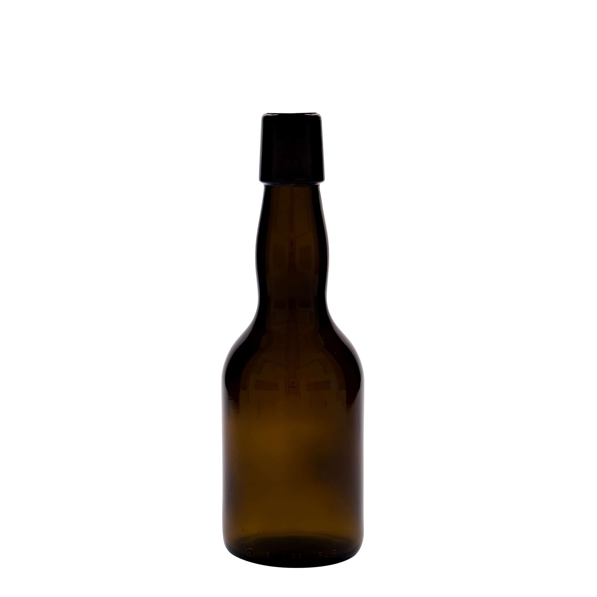 330 ml Bierflasche Kropfhals, Glas, braun, Mündung: Bügelverschluss