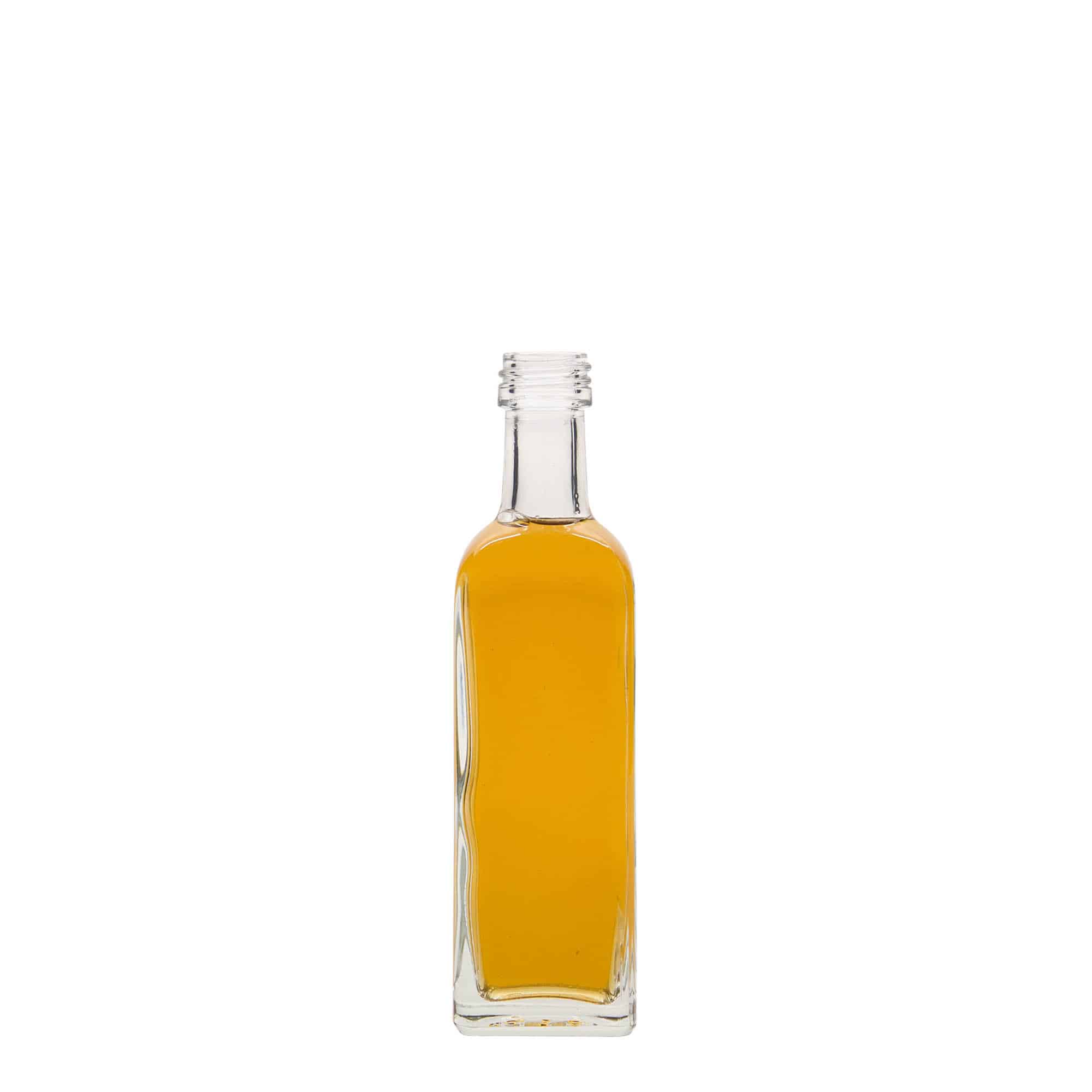 60 ml Glasflasche 'Marasca', quadratisch, Mündung: PP 18
