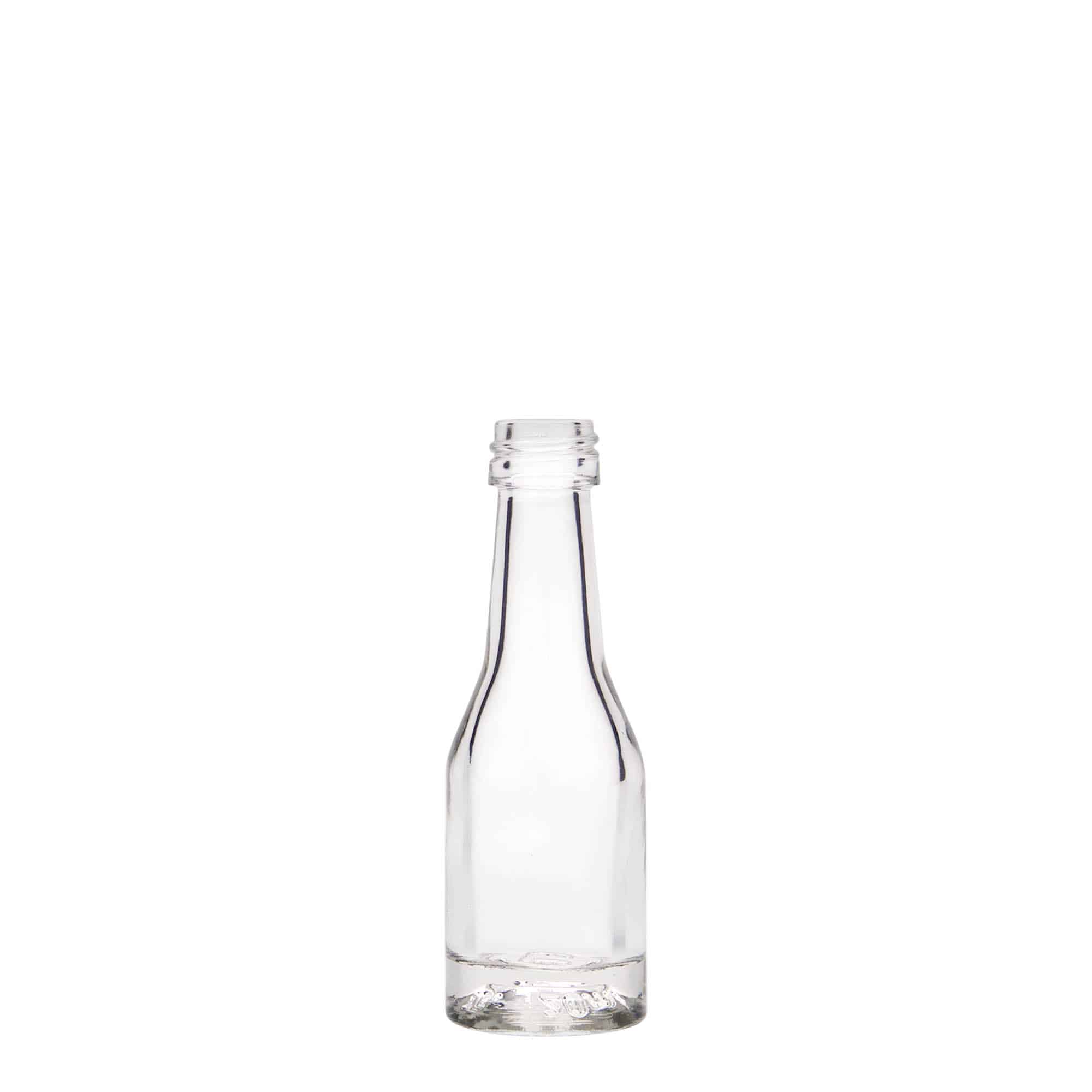 20 ml Glasflasche 'Weinschlegel', Mündung: PP 18