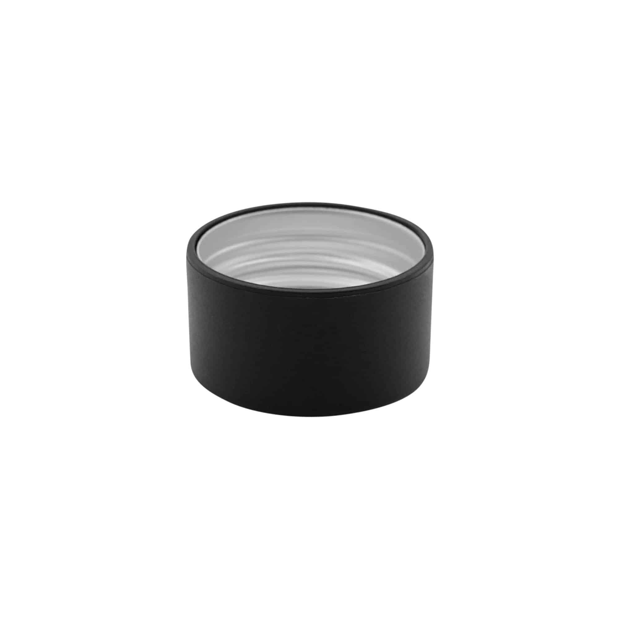 Schraubverschluss, Metall-Kunststoff, schwarz, für Mündung: PP 31,5
