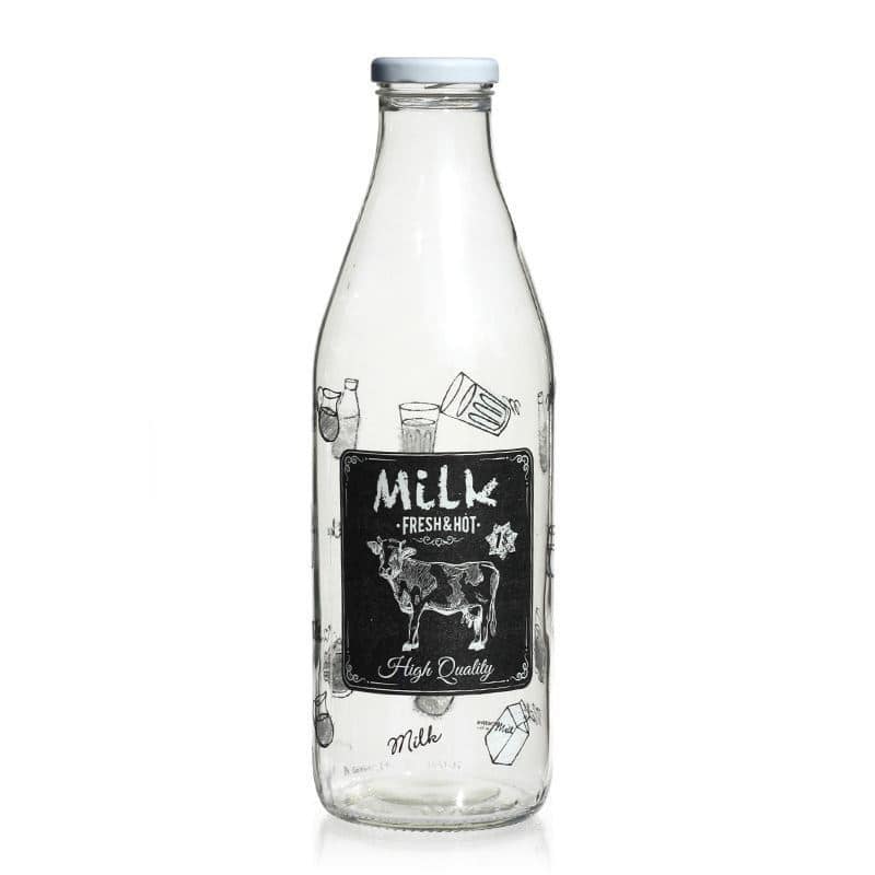 1.000 ml Milchflasche 'Lavagna', Mündung: Twist-Off (TO 43)