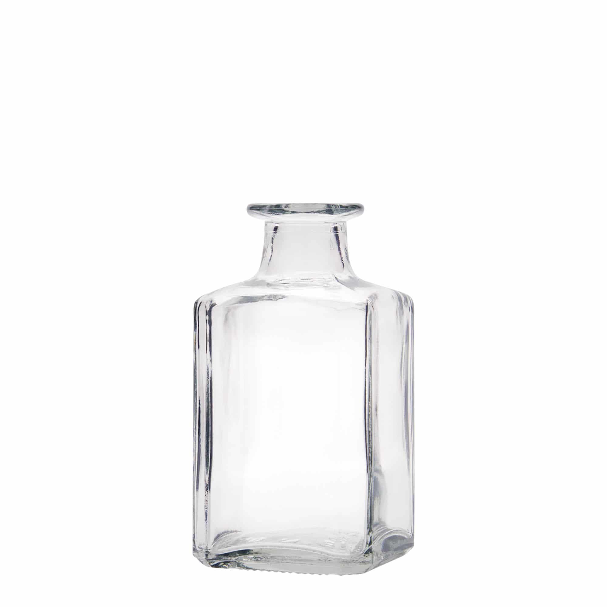 250 ml Glasflasche 'Torben', quadratisch, Mündung: Kork