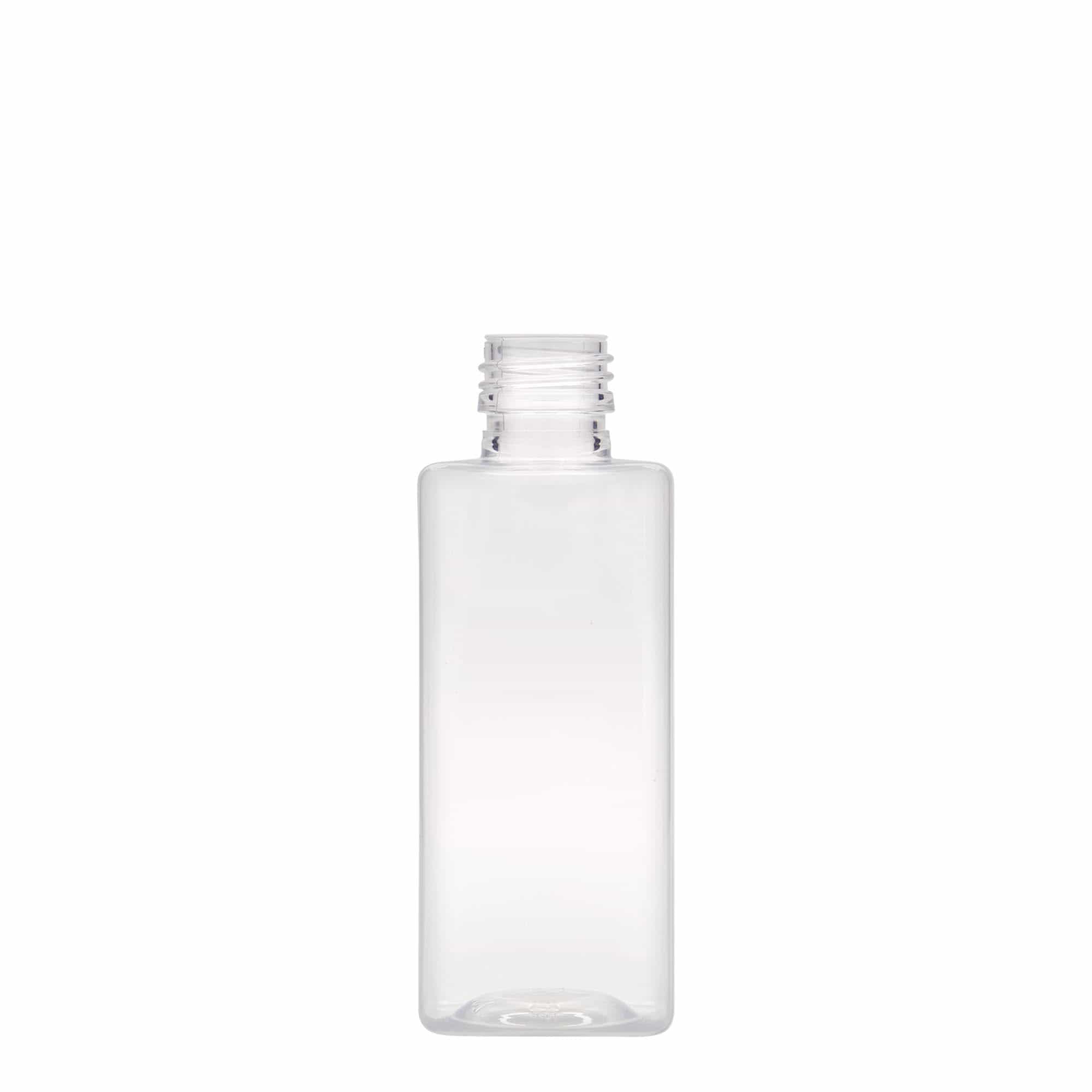 250 ml PET-Flasche 'Karl', quadratisch, Kunststoff, Mündung: PP 28