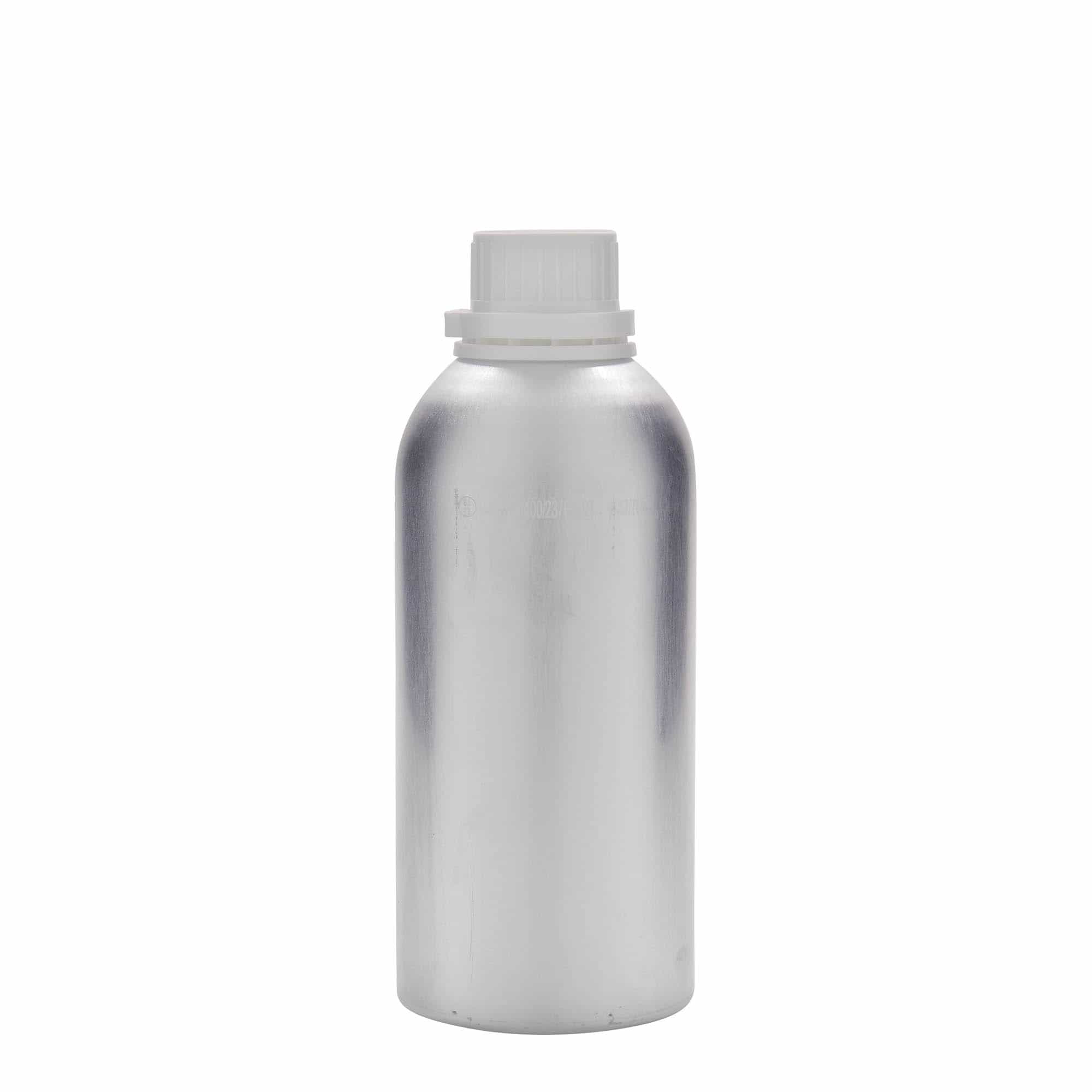 625 ml Aluminiumflasche, Metall, silber, Mündung: DIN 32