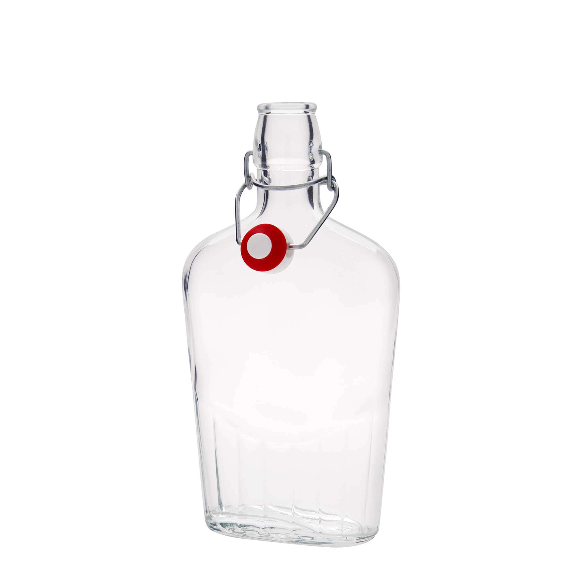 500 ml Glasflasche 'Fiaschetta', oval, Mündung: Bügelverschluss
