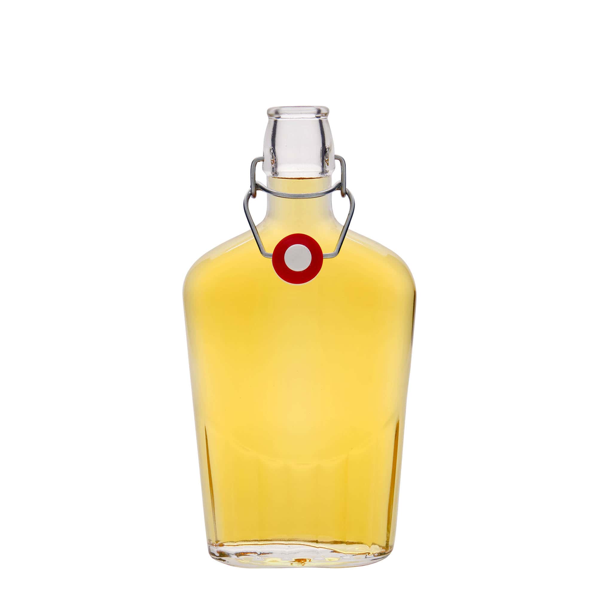 500 ml Glasflasche 'Fiaschetta', oval, Mündung: Bügelverschluss