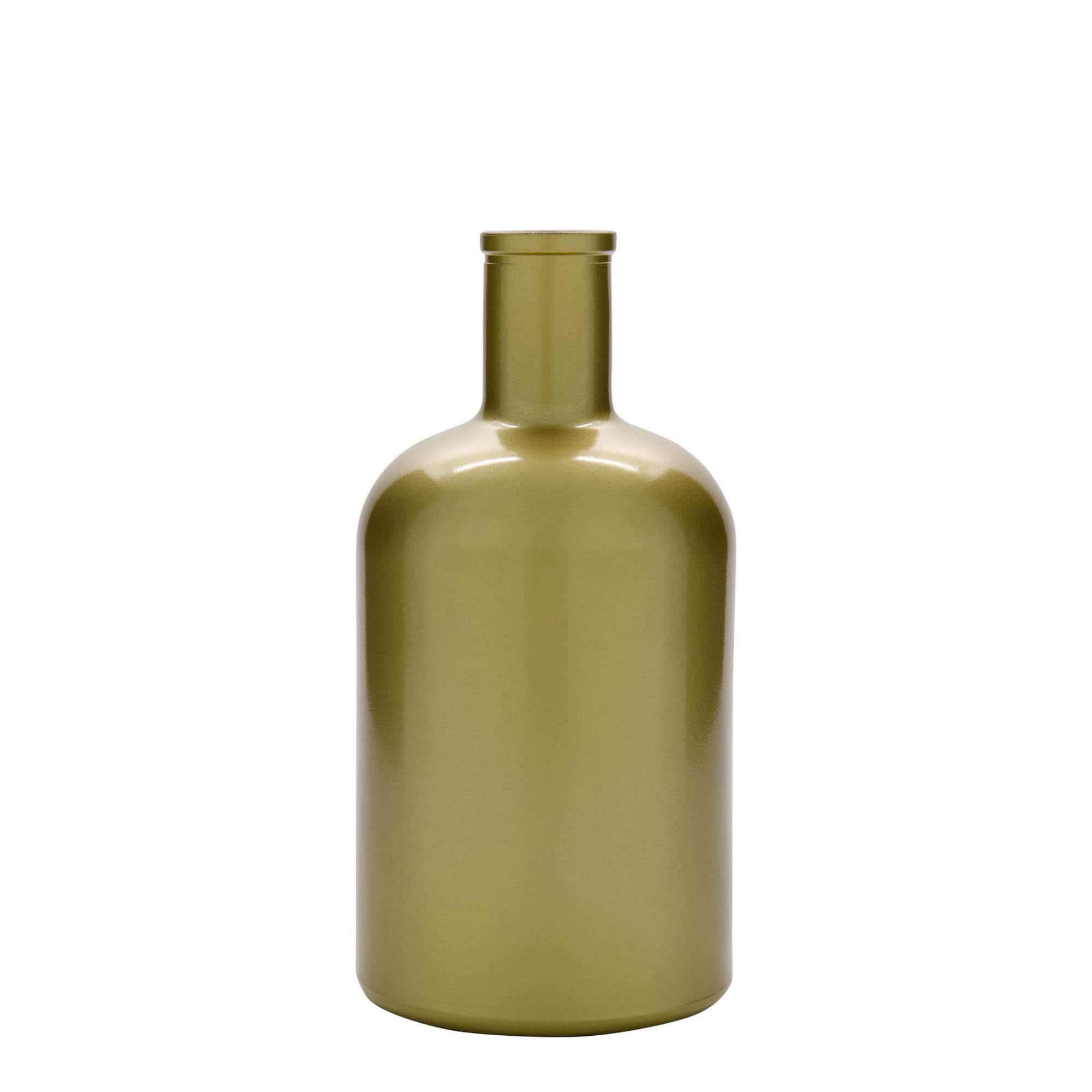 700 ml Glasflasche 'Gerardino', gold, Mündung: Kork