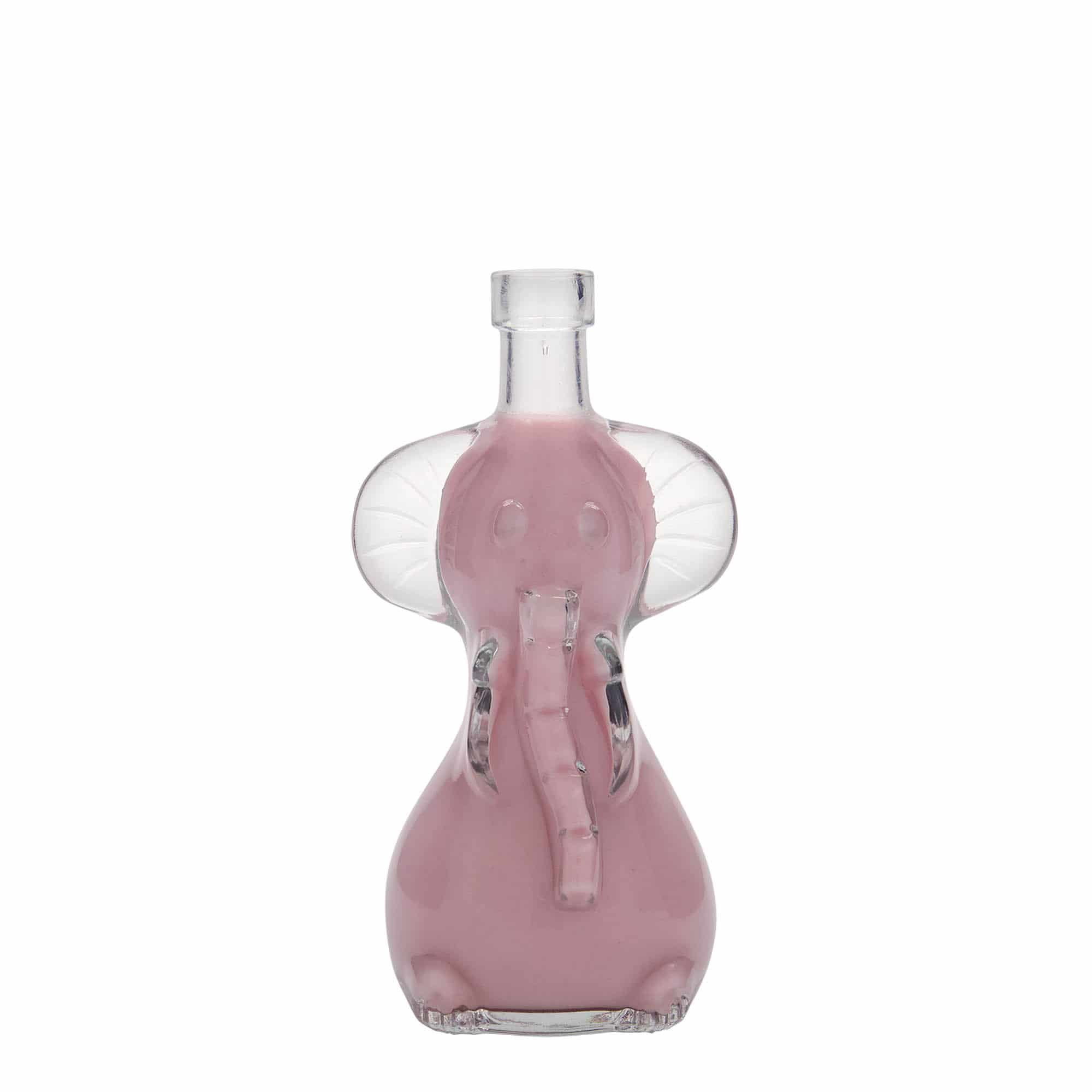 200 ml Glasflasche 'Elefant', Mündung: Kork