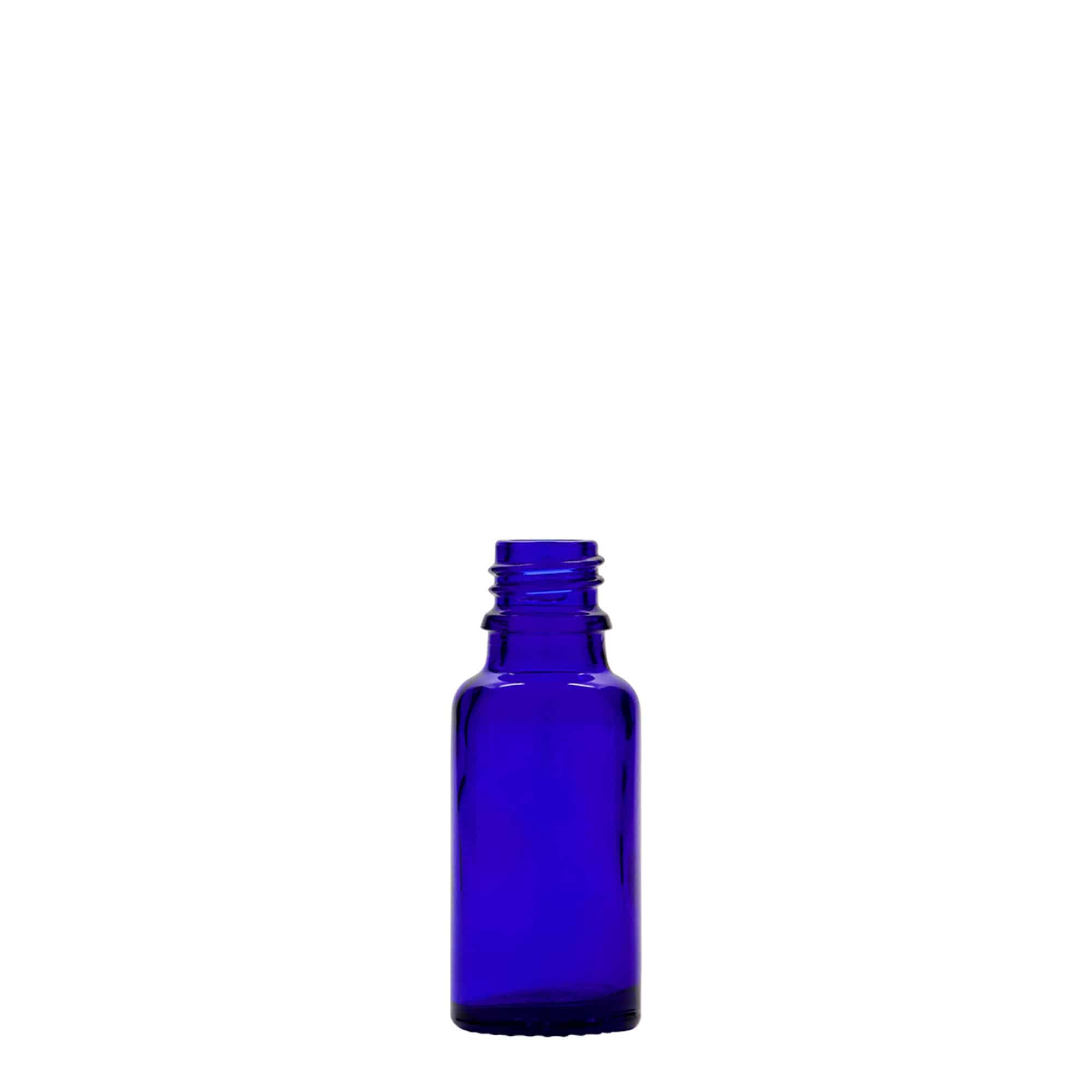 20 ml Medizinflasche, Glas, royalblau, Mündung: DIN 18