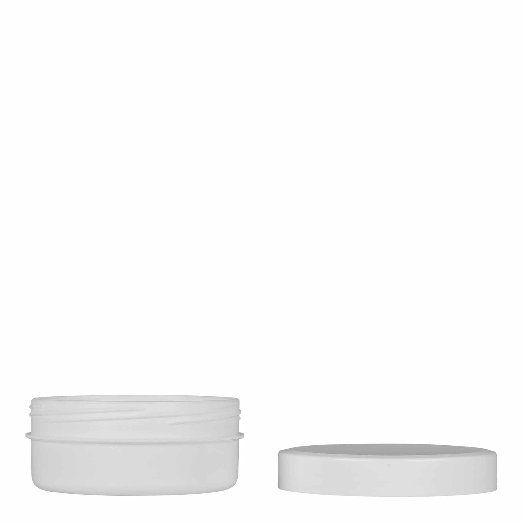 125 ml Kunststoffdose 'White Line', PP, weiß, Mündung: Schraubverschluss