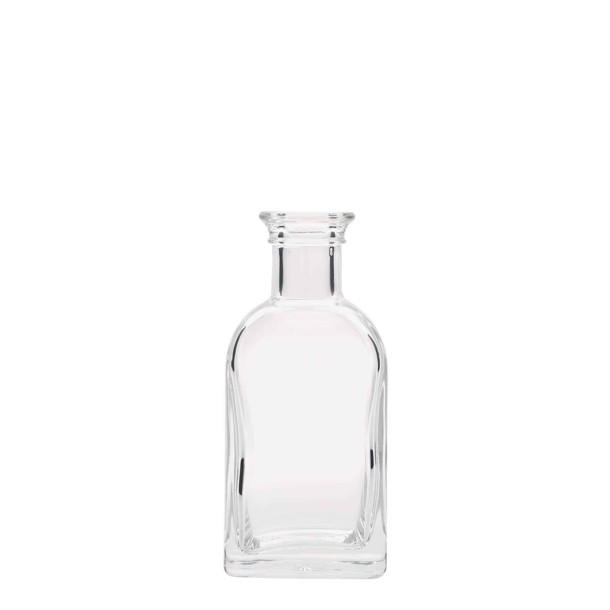 100 ml Glasflasche Apotheker Carré, quadratisch, Mündung: Kork