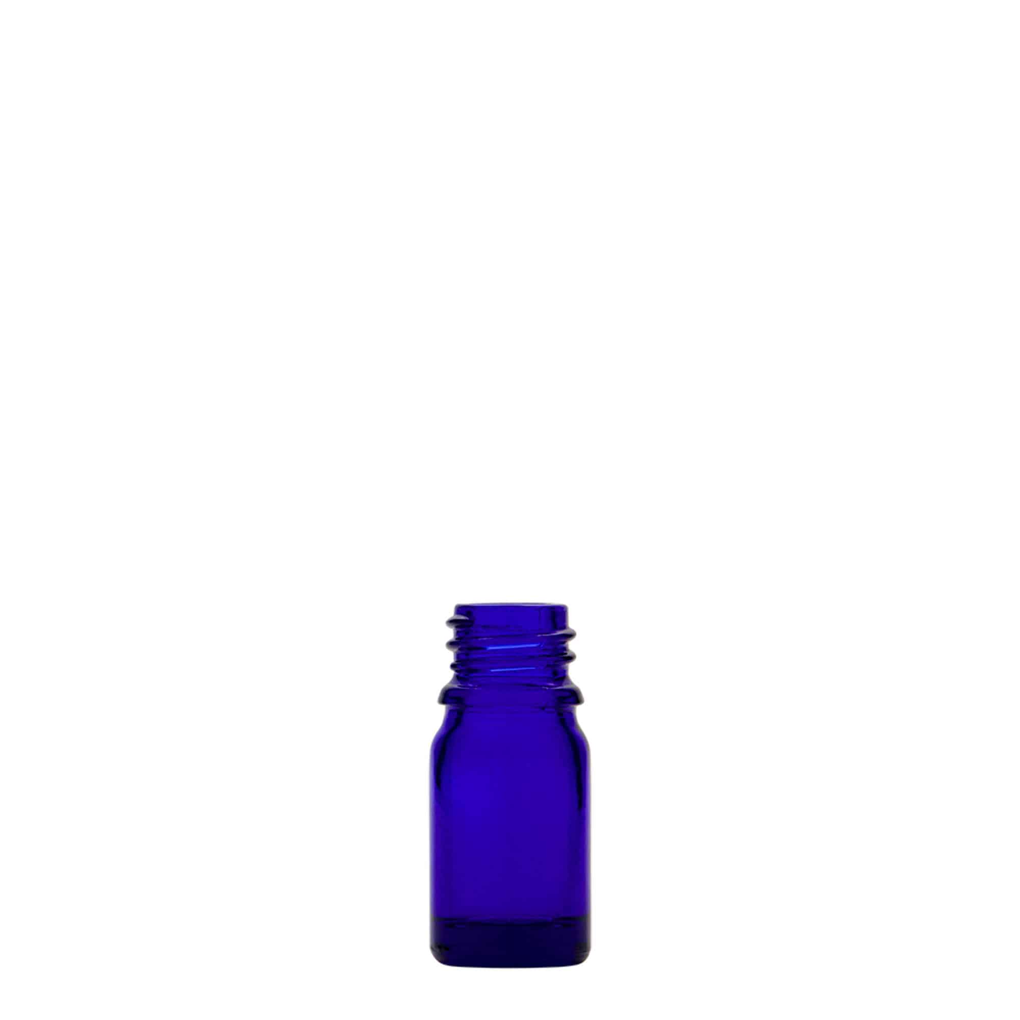 5 ml Medizinflasche, Glas, royalblau, Mündung: DIN 18