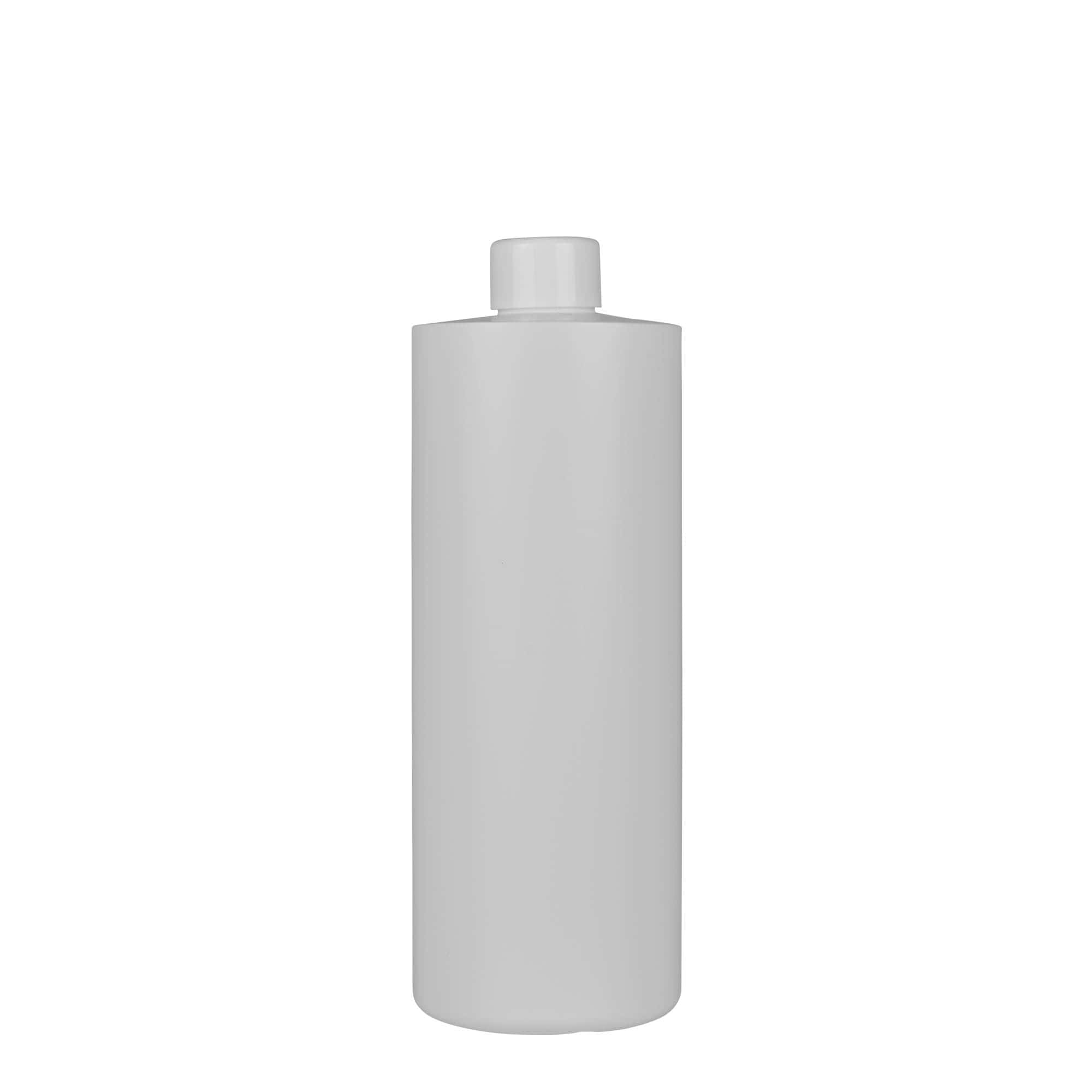500 ml Kunststoffflasche 'Pipe', Green HDPE, weiß, Mündung: GPI 24/410