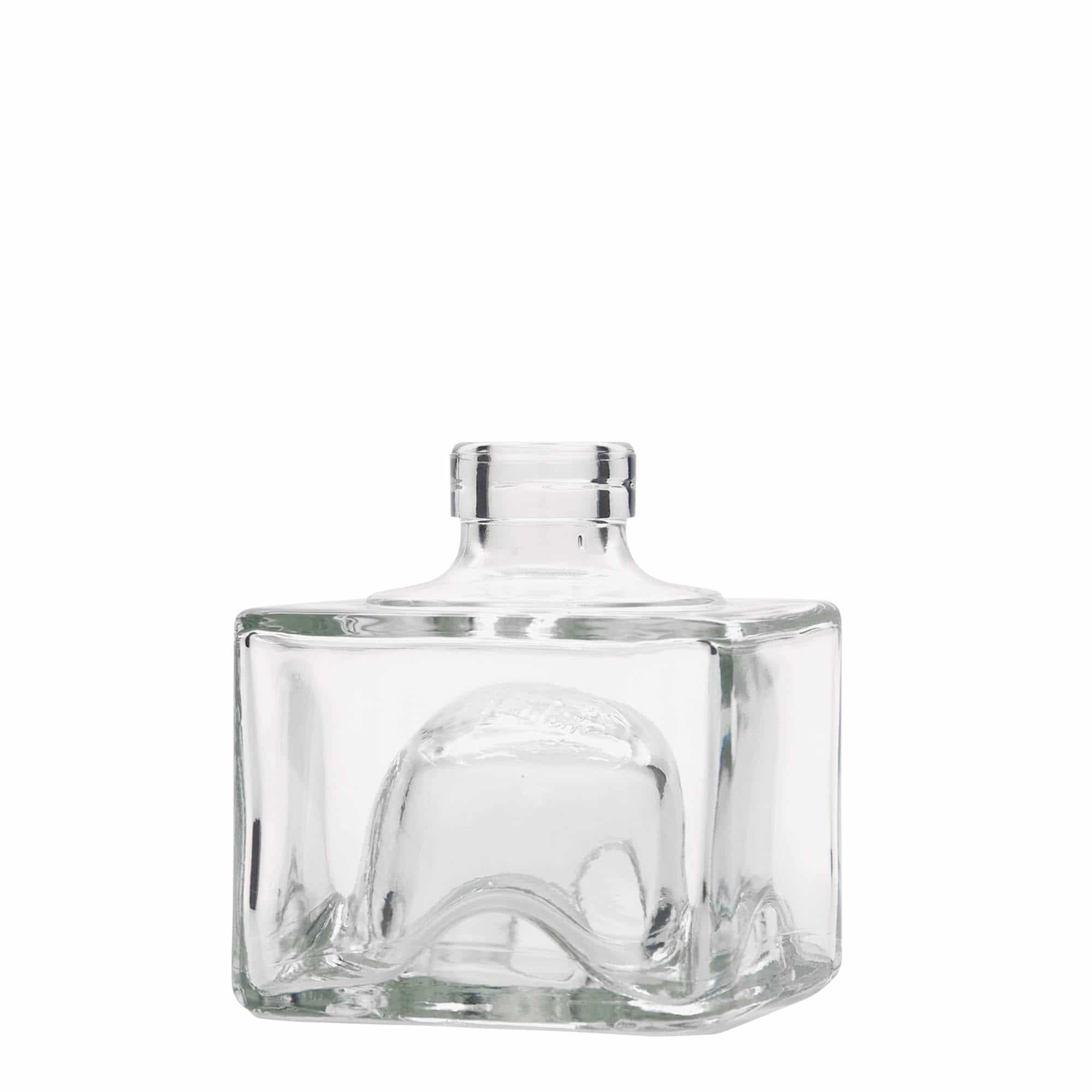 200 ml Glasflasche 'Cocolores', quadratisch, Mündung: Kork