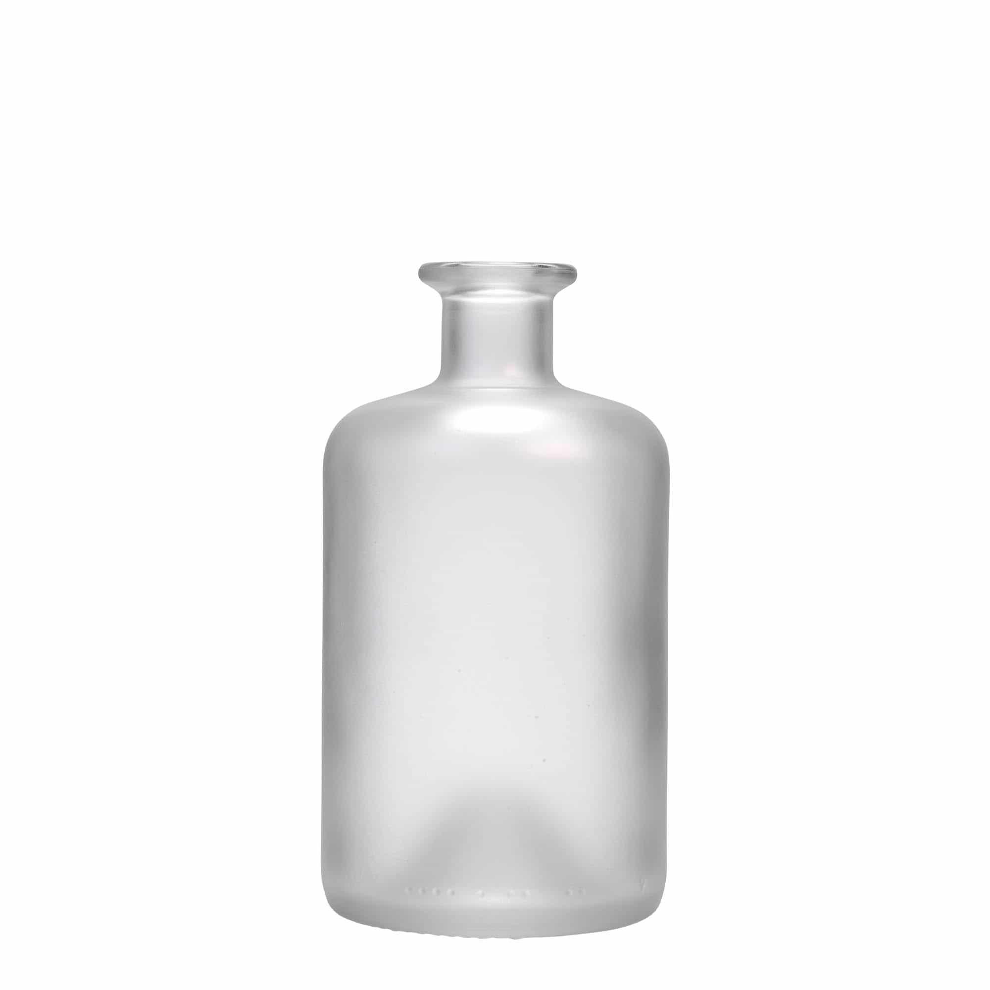 500 ml Glasflasche Apotheker, geeist, Mündung: Kork