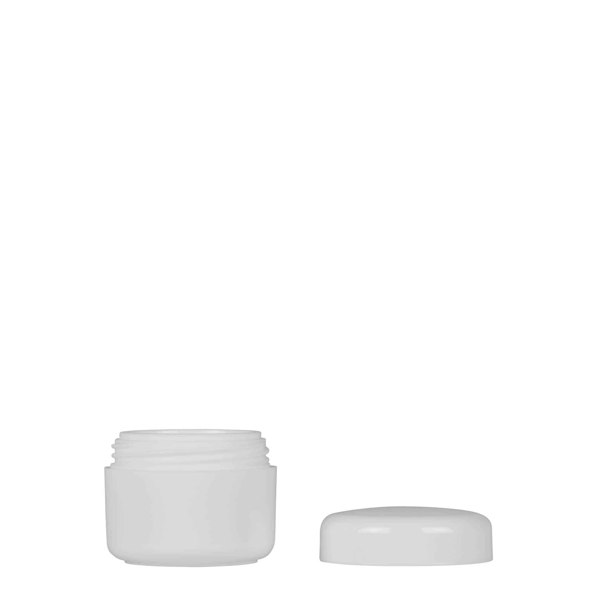 5 ml Kunststoffdose 'Bianca', PP, weiß, Mündung: Schraubverschluss