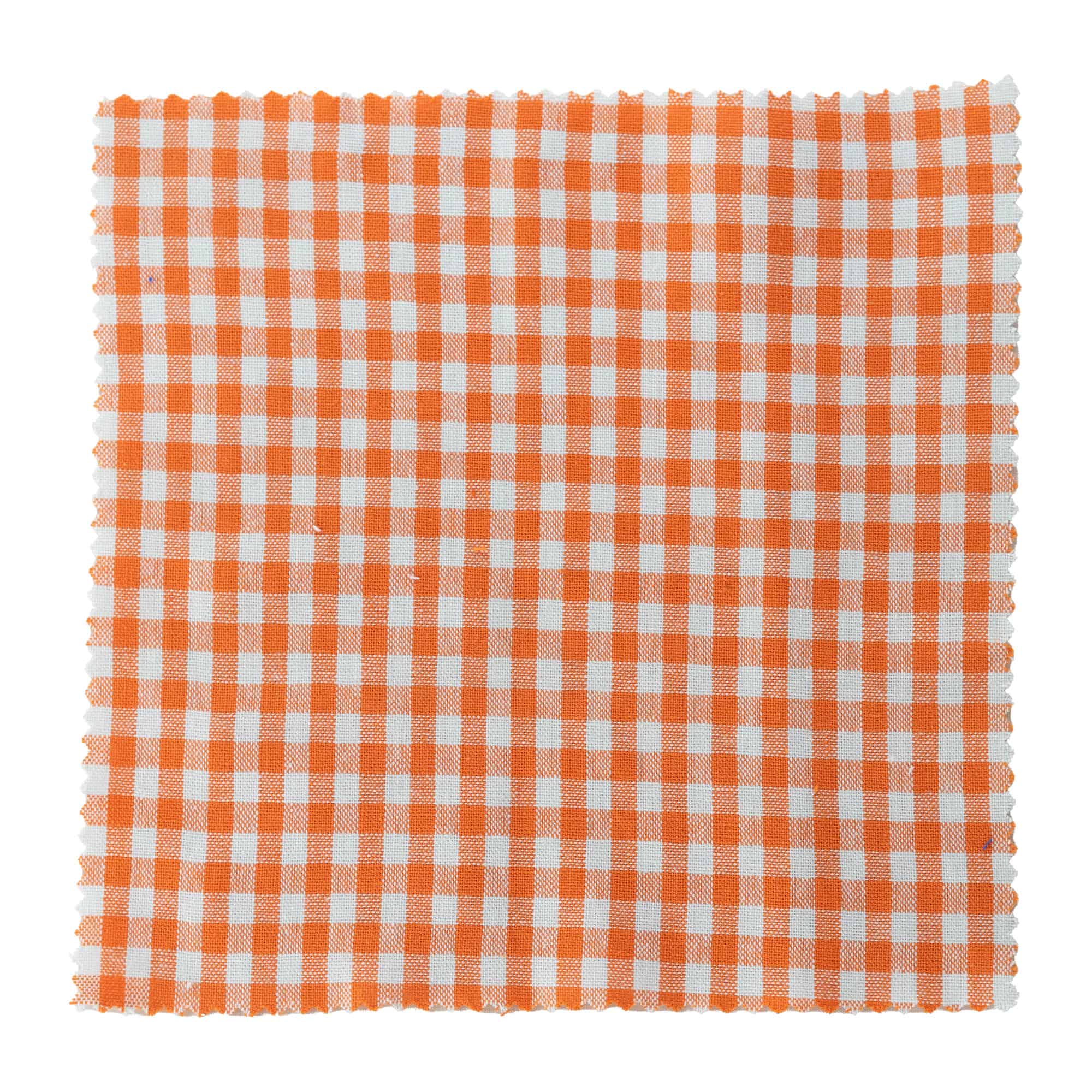 Stoffdeckchen kariert 15x15, quadratisch, Textil, orange, Mündung: TO58-TO82