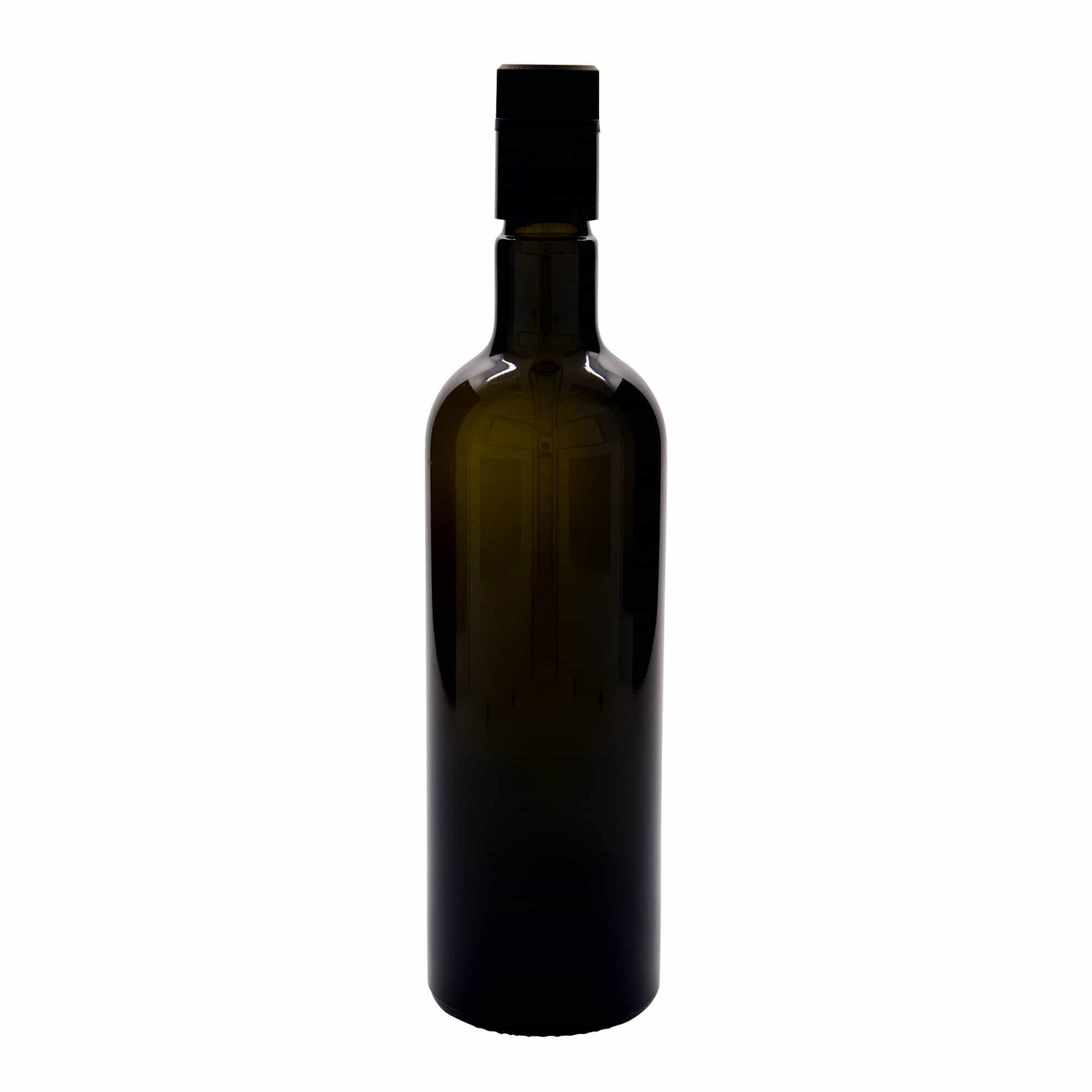 750 ml Essig-/Ölflasche 'Willy New', Glas, antikgrün, Mündung: DOP
