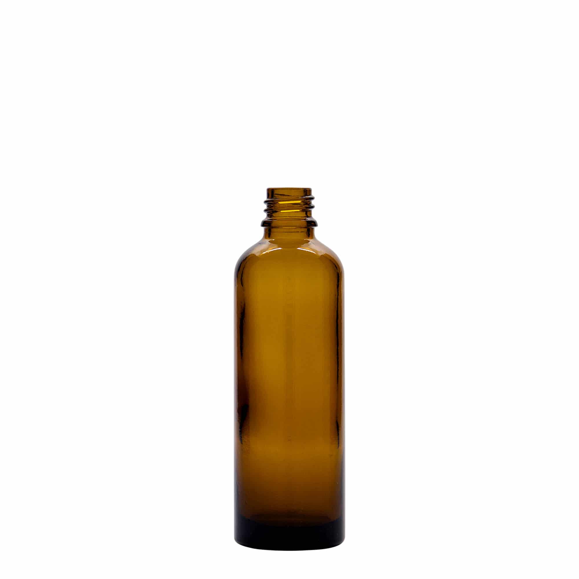 75 ml Medizinflasche, Glas, braun, Mündung: DIN 18