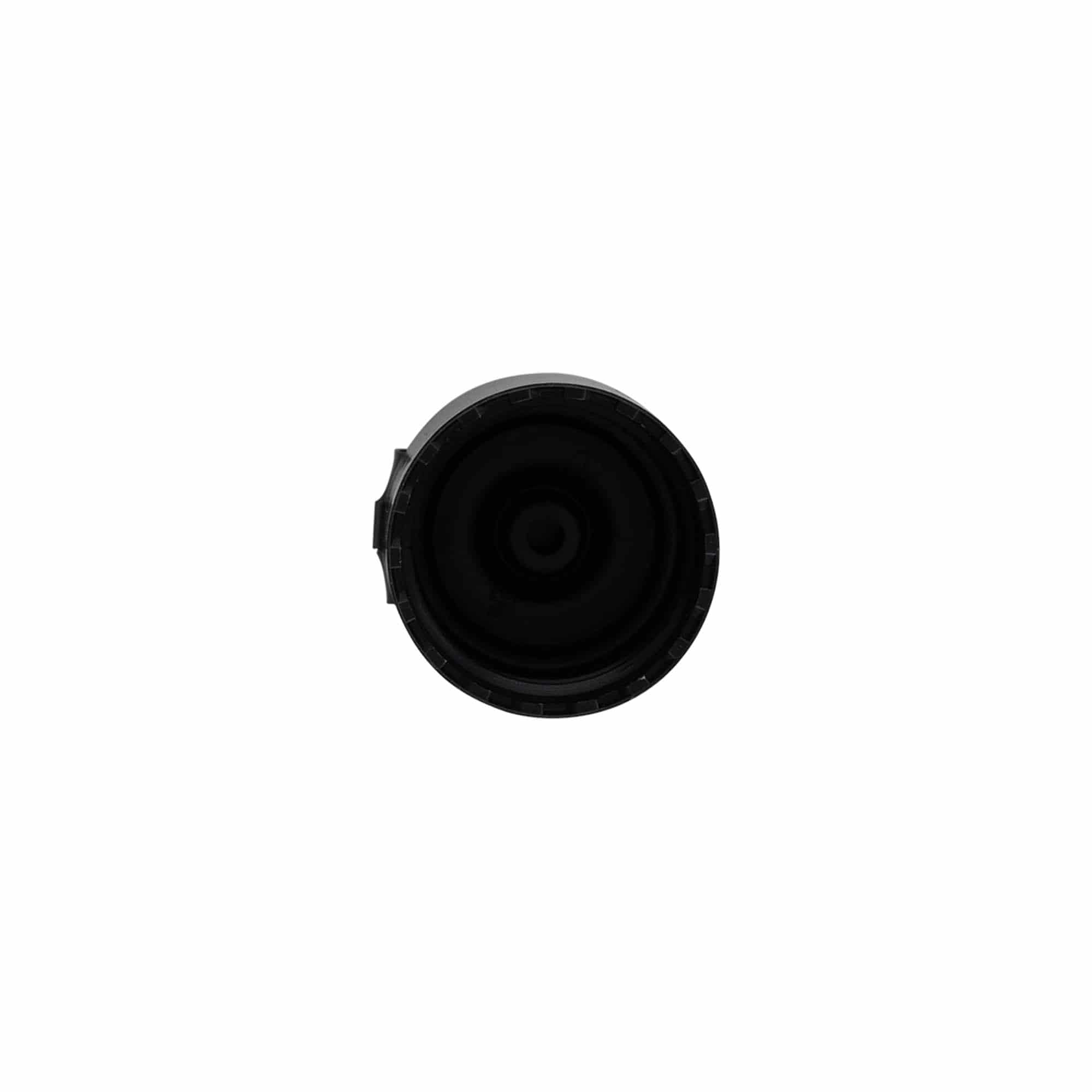 Schraubverschluss Klappscharnier, PP-Kunststoff, schwarz, für Mündung: GPI 24/410