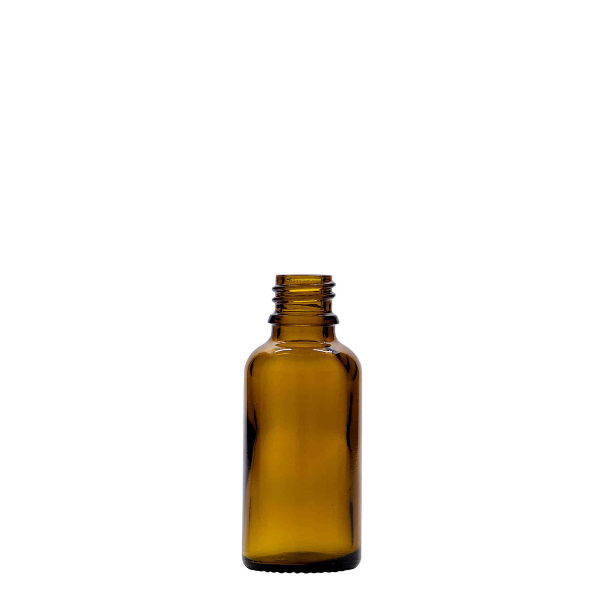 30 ml Medizinflasche, Glas, braun, Mündung: DIN 18