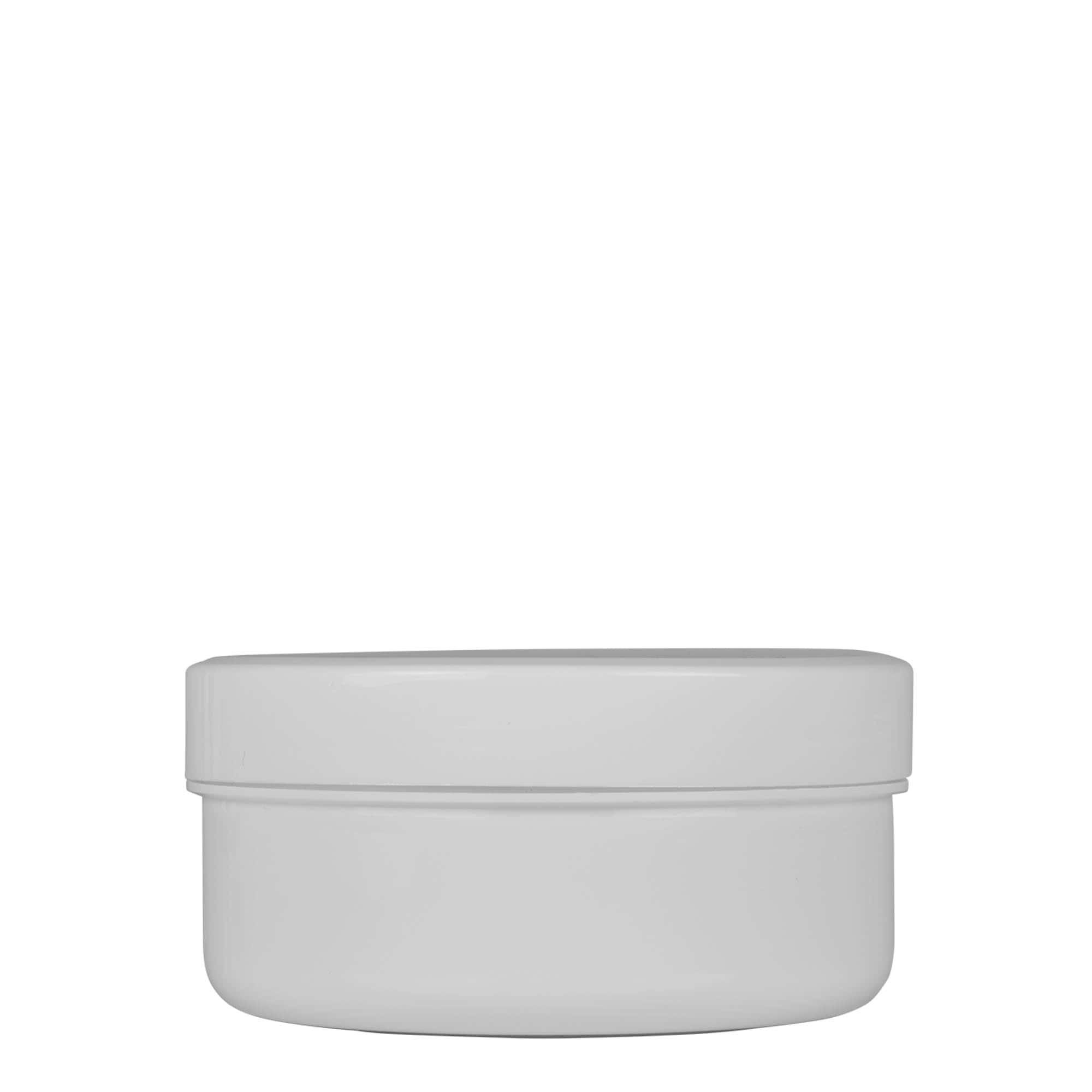 250 ml Kunststoffdose 'White Line', PP, weiß, Mündung: Schraubverschluss