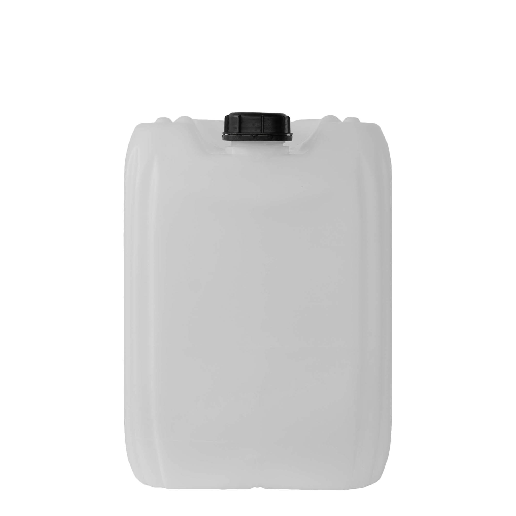 25 l Kanister, rechteckig, HDPE-Kunststoff, natur, Mündung: ND 60